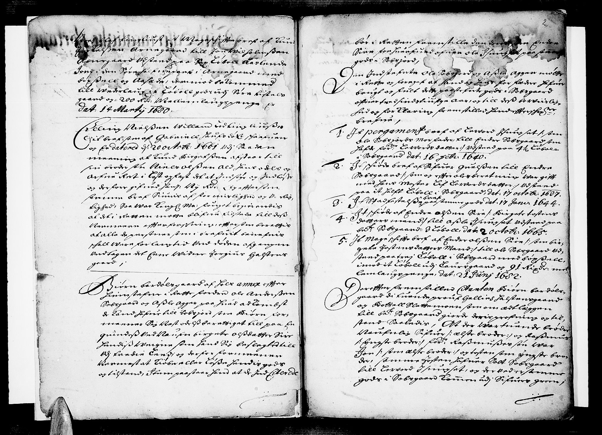 Ringerike og Hallingdal sorenskriveri, SAKO/A-81/F/Fa/Fab/L0015: Tingbok - Sorenskriveriet, 1687, s. 2