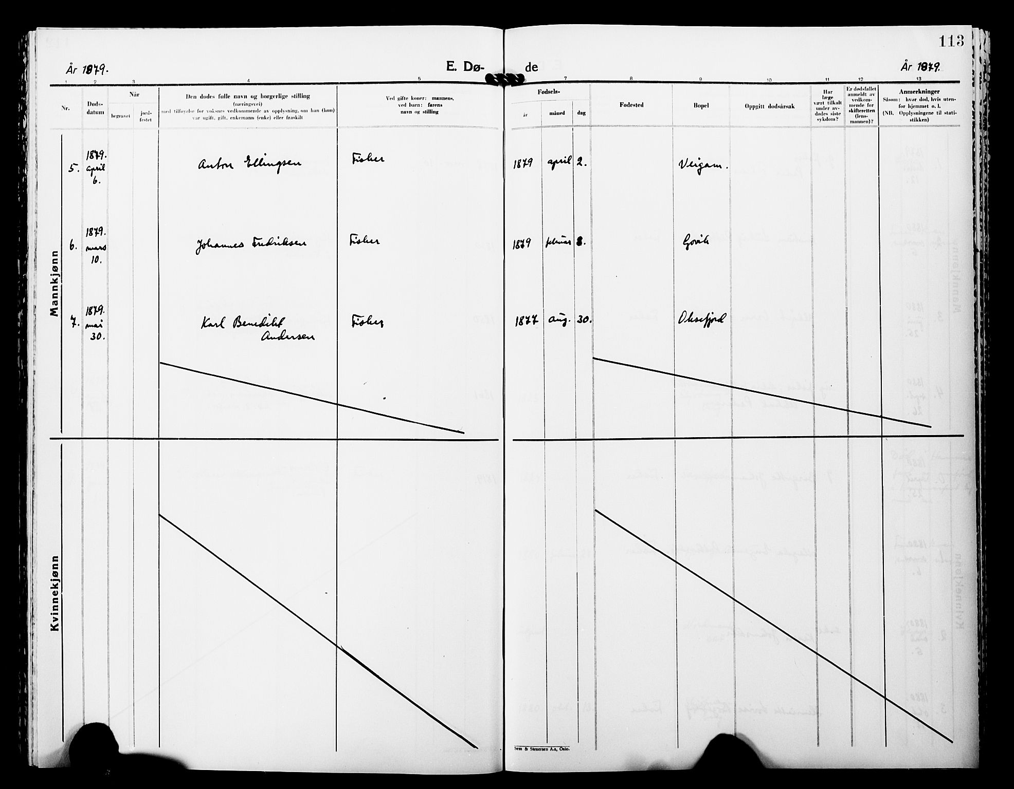 Lebesby sokneprestkontor, AV/SATØ-S-1353/H/Ha/L0005kirke: Ministerialbok nr. 5, 1870-1902, s. 113