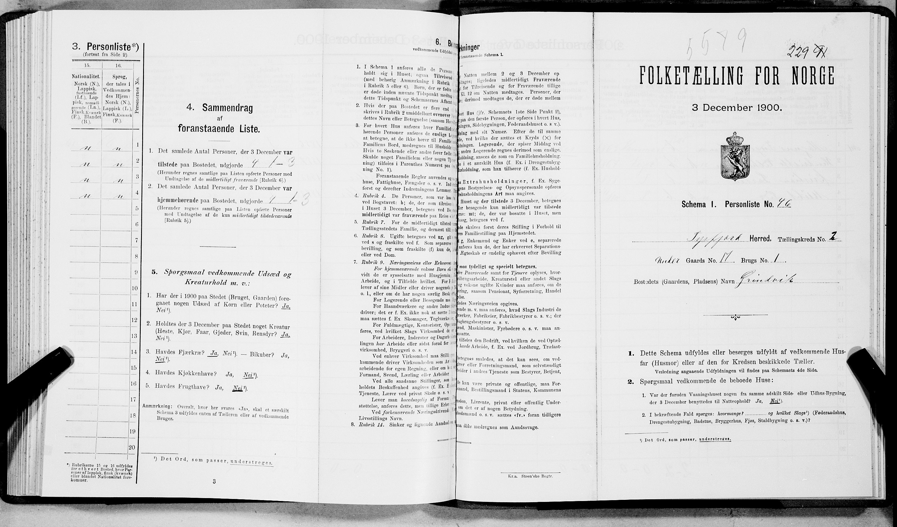 SAT, Folketelling 1900 for 1850 Tysfjord herred, 1900, s. 242