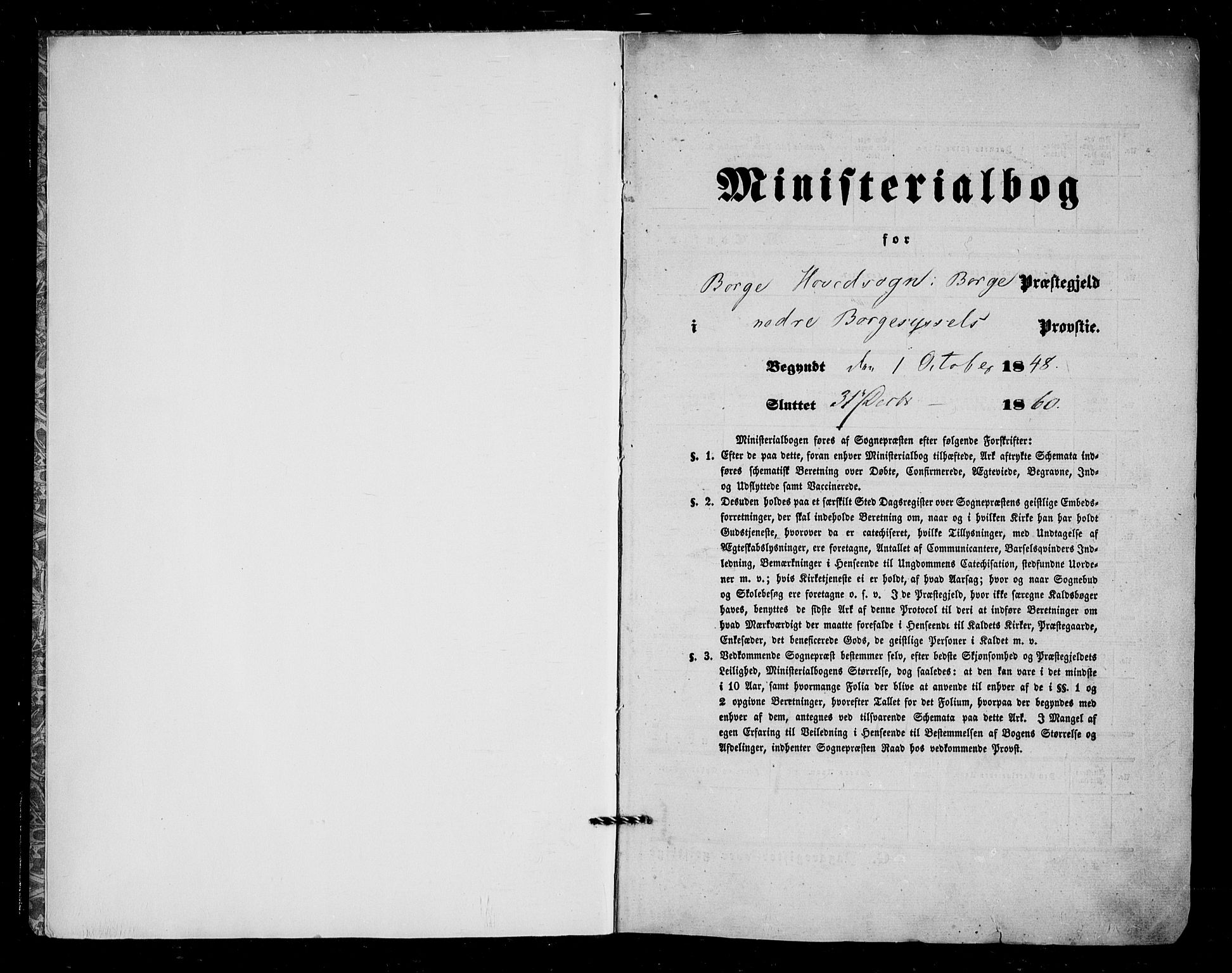 Borge prestekontor Kirkebøker, AV/SAO-A-10903/F/Fa/L0005: Ministerialbok nr. I 5, 1848-1860