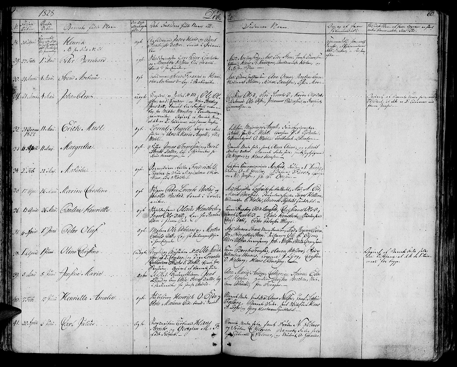 Ministerialprotokoller, klokkerbøker og fødselsregistre - Sør-Trøndelag, SAT/A-1456/602/L0108: Ministerialbok nr. 602A06, 1821-1839, s. 60
