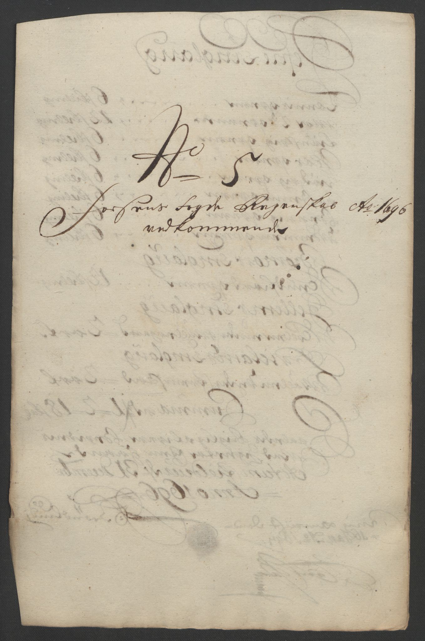 Rentekammeret inntil 1814, Reviderte regnskaper, Fogderegnskap, RA/EA-4092/R57/L3851: Fogderegnskap Fosen, 1695-1696, s. 249