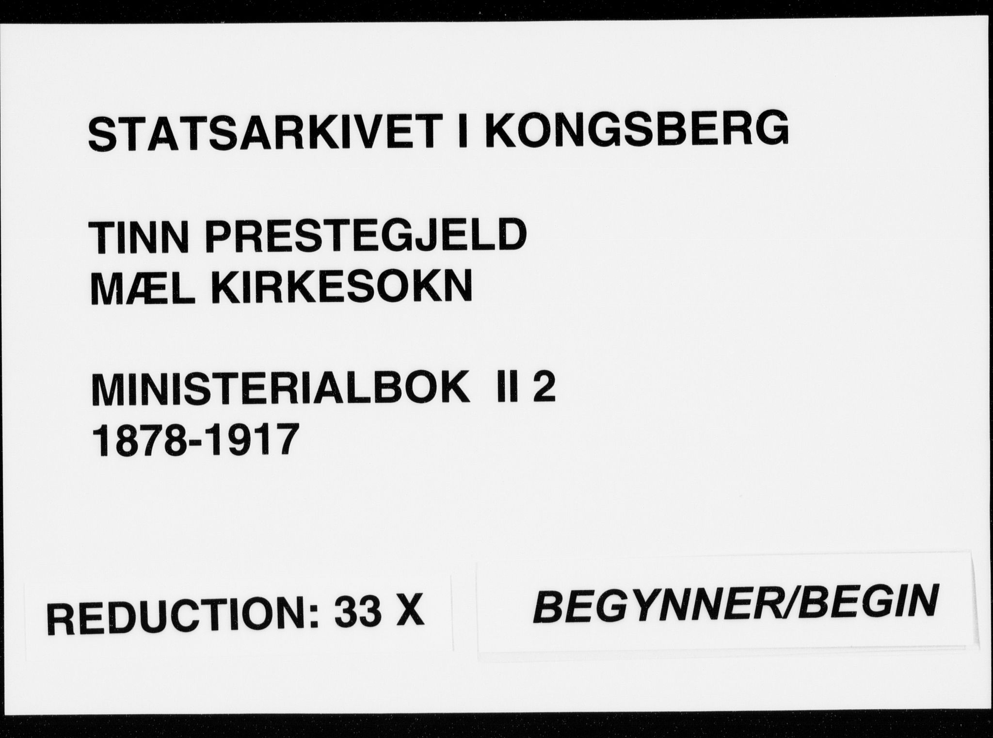 Tinn kirkebøker, AV/SAKO-A-308/F/Fb/L0002: Ministerialbok nr. II 2, 1878-1917