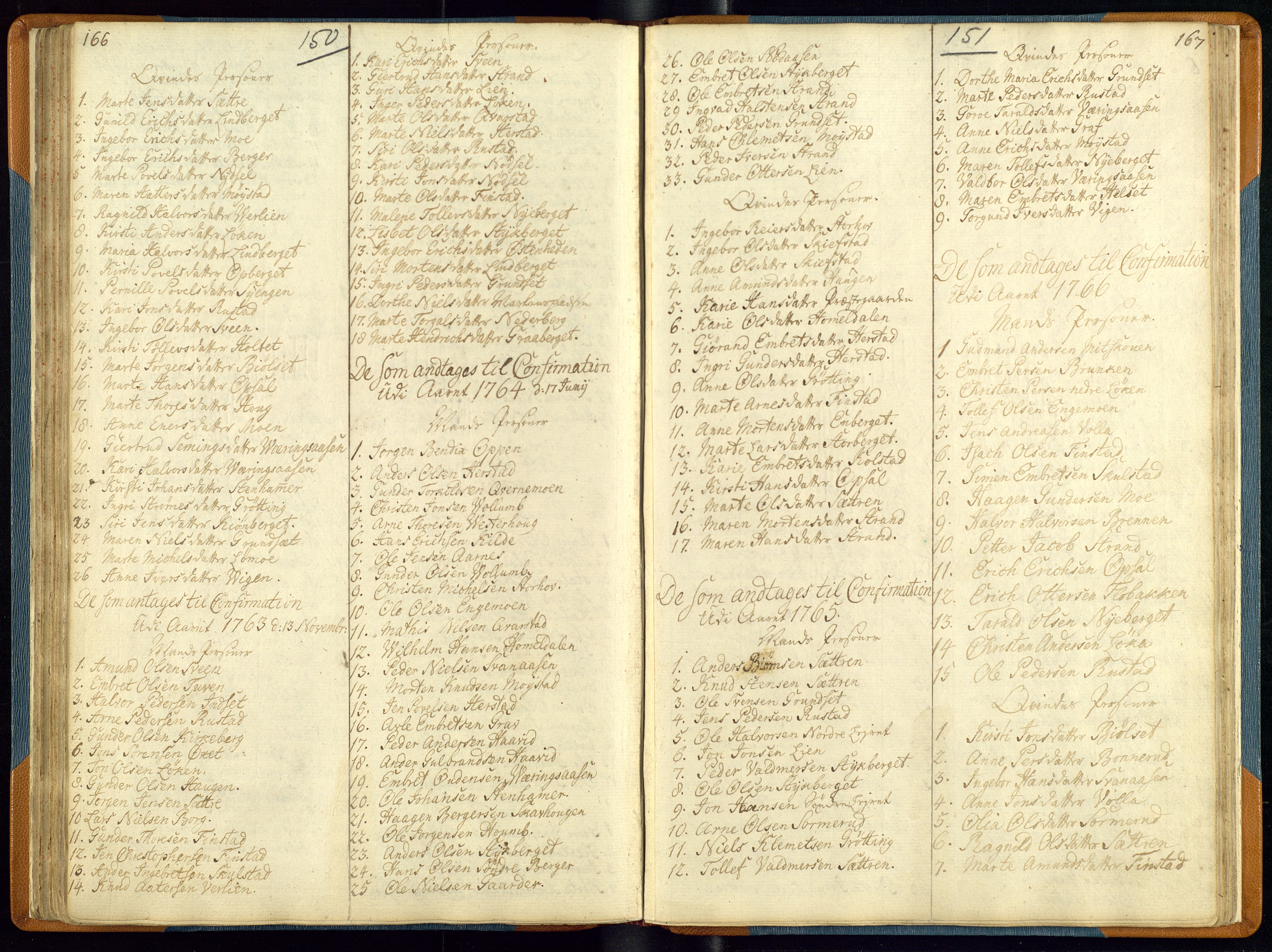 Elverum prestekontor, AV/SAH-PREST-044/H/Ha/Haa/L0003: Ministerialbok nr. 3, 1757-1776, s. 150-151