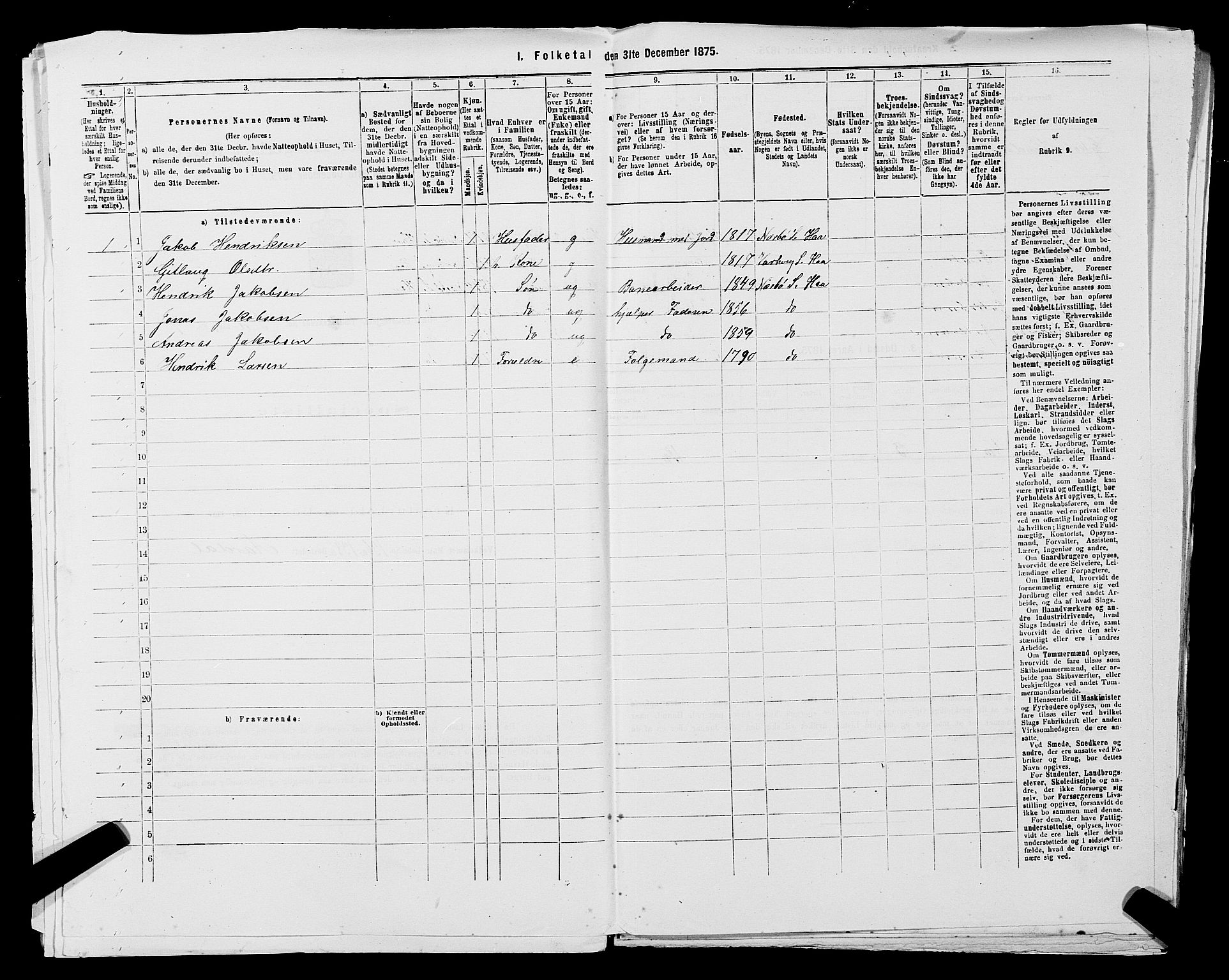 SAST, Folketelling 1875 for 1119P Hå prestegjeld, 1875, s. 573