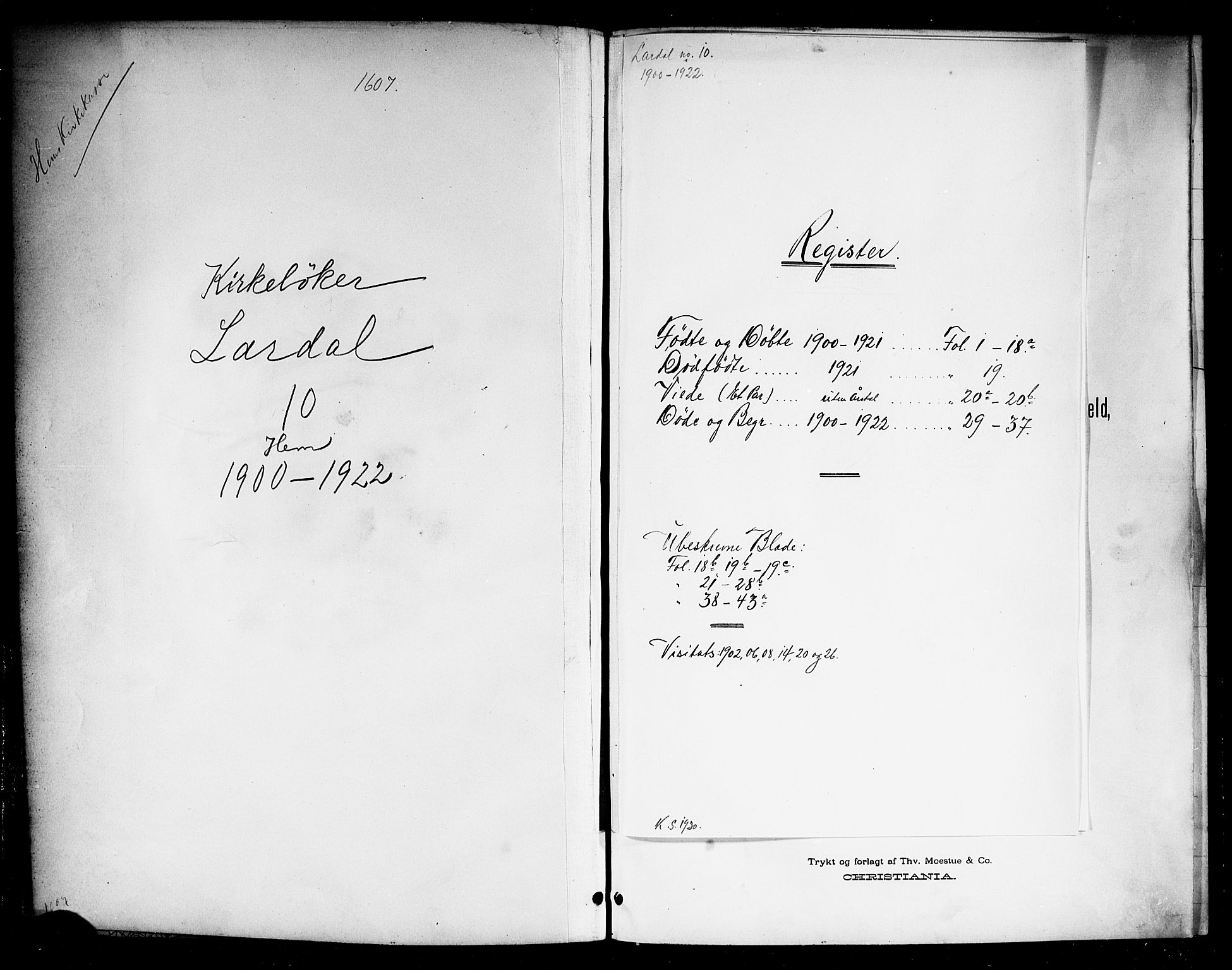 Lardal kirkebøker, AV/SAKO-A-350/G/Gb/L0002: Klokkerbok nr. II 2, 1900-1922