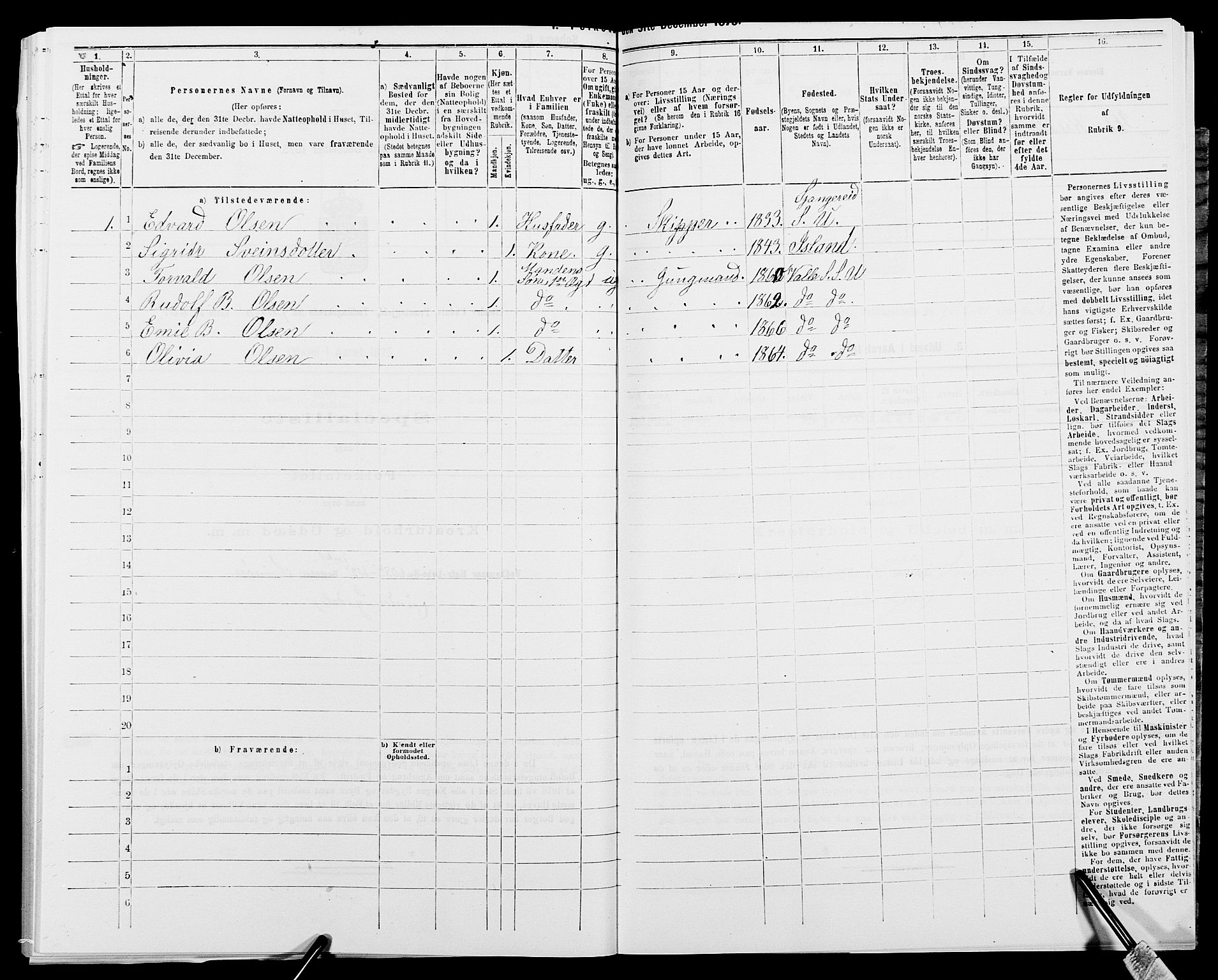 SAK, Folketelling 1875 for 1029P Sør-Audnedal prestegjeld, 1875, s. 1298