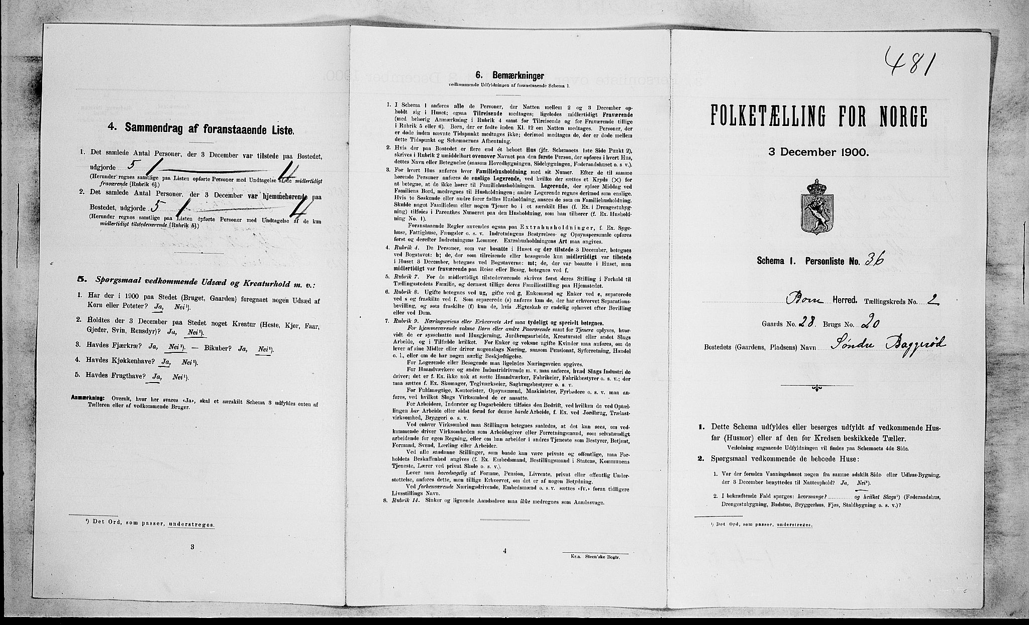 RA, Folketelling 1900 for 0717 Borre herred, 1900, s. 331