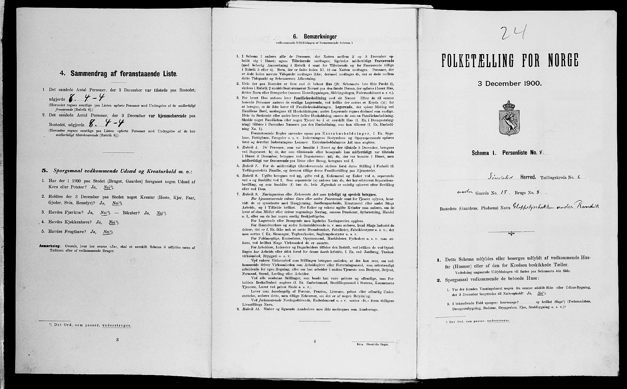 SAK, Folketelling 1900 for 0913 Søndeled herred, 1900, s. 653