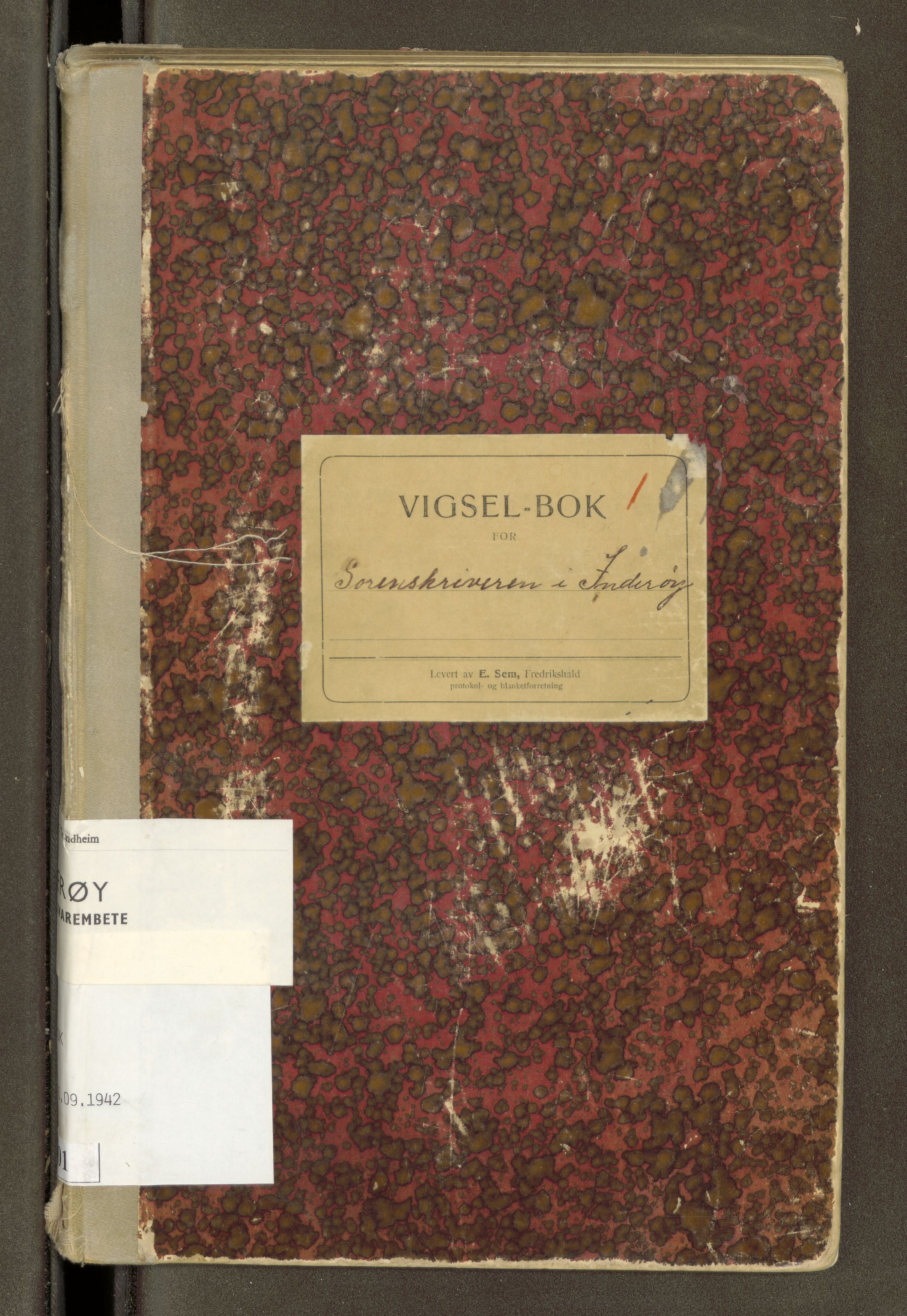 Inderøy sorenskriveri, AV/SAT-A-4147/1/6/6D/L0001: Vigselbok, 1921-1942