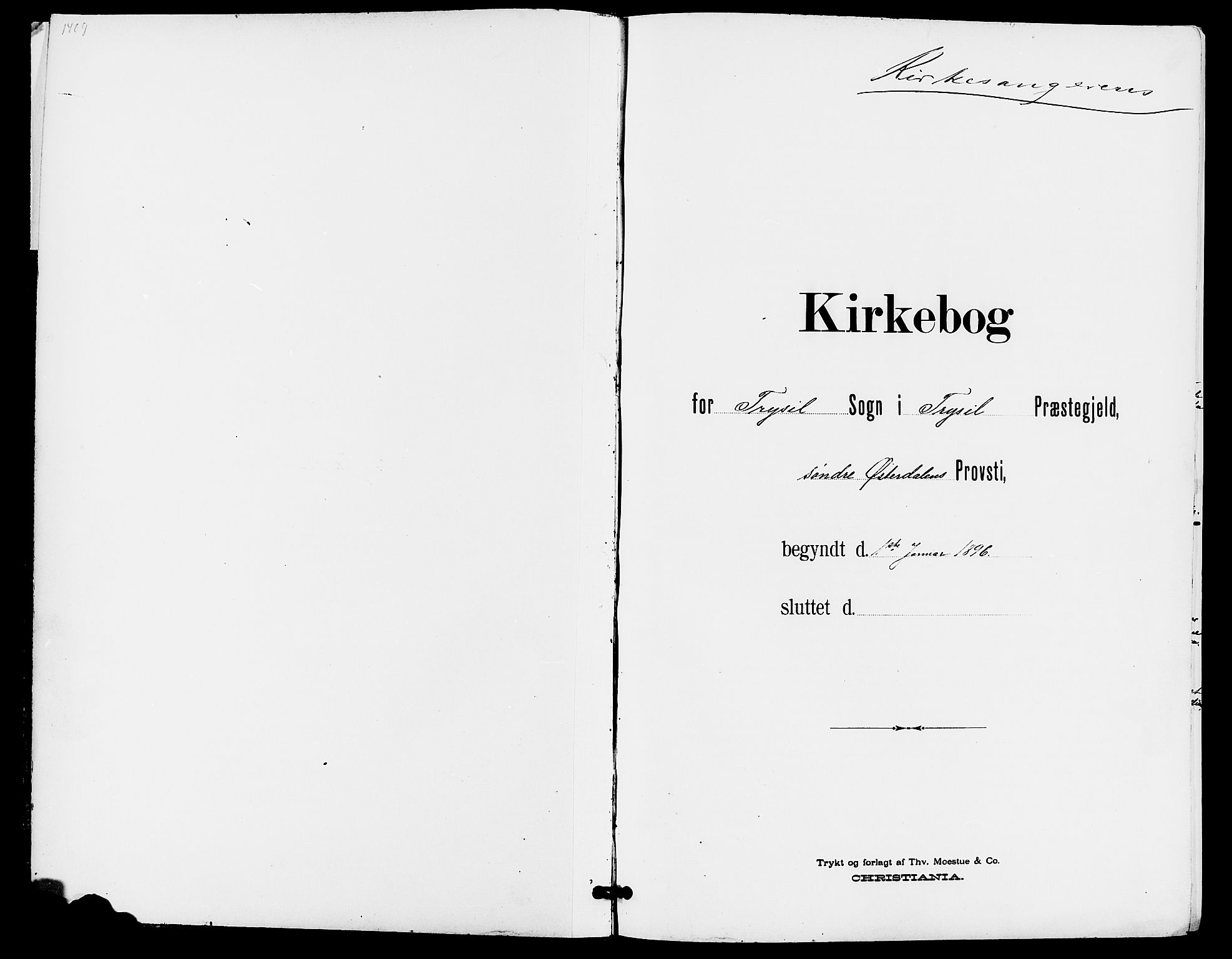 Trysil prestekontor, SAH/PREST-046/H/Ha/Hab/L0006: Klokkerbok nr. 6, 1896-1912
