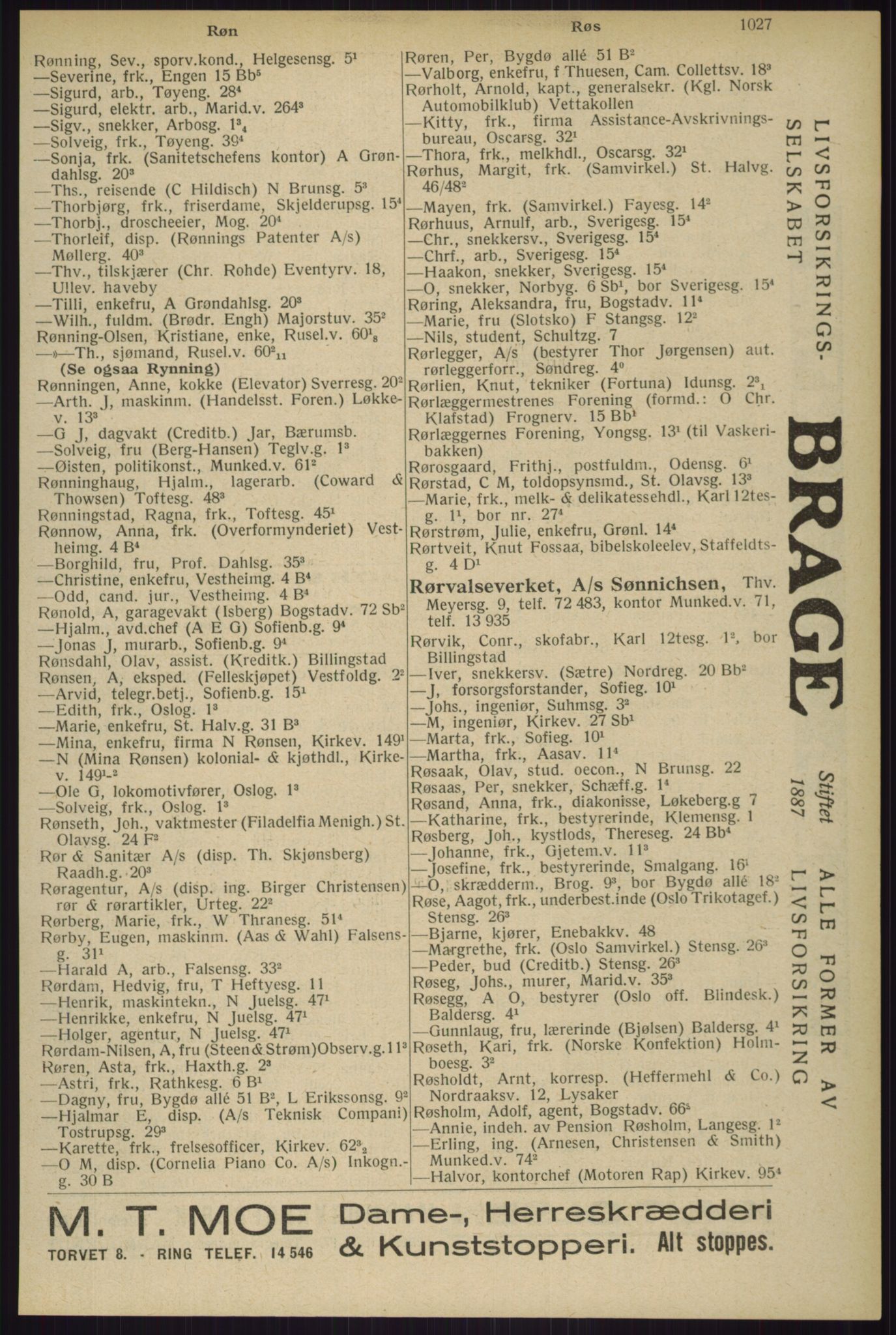 Kristiania/Oslo adressebok, PUBL/-, 1929, s. 1027