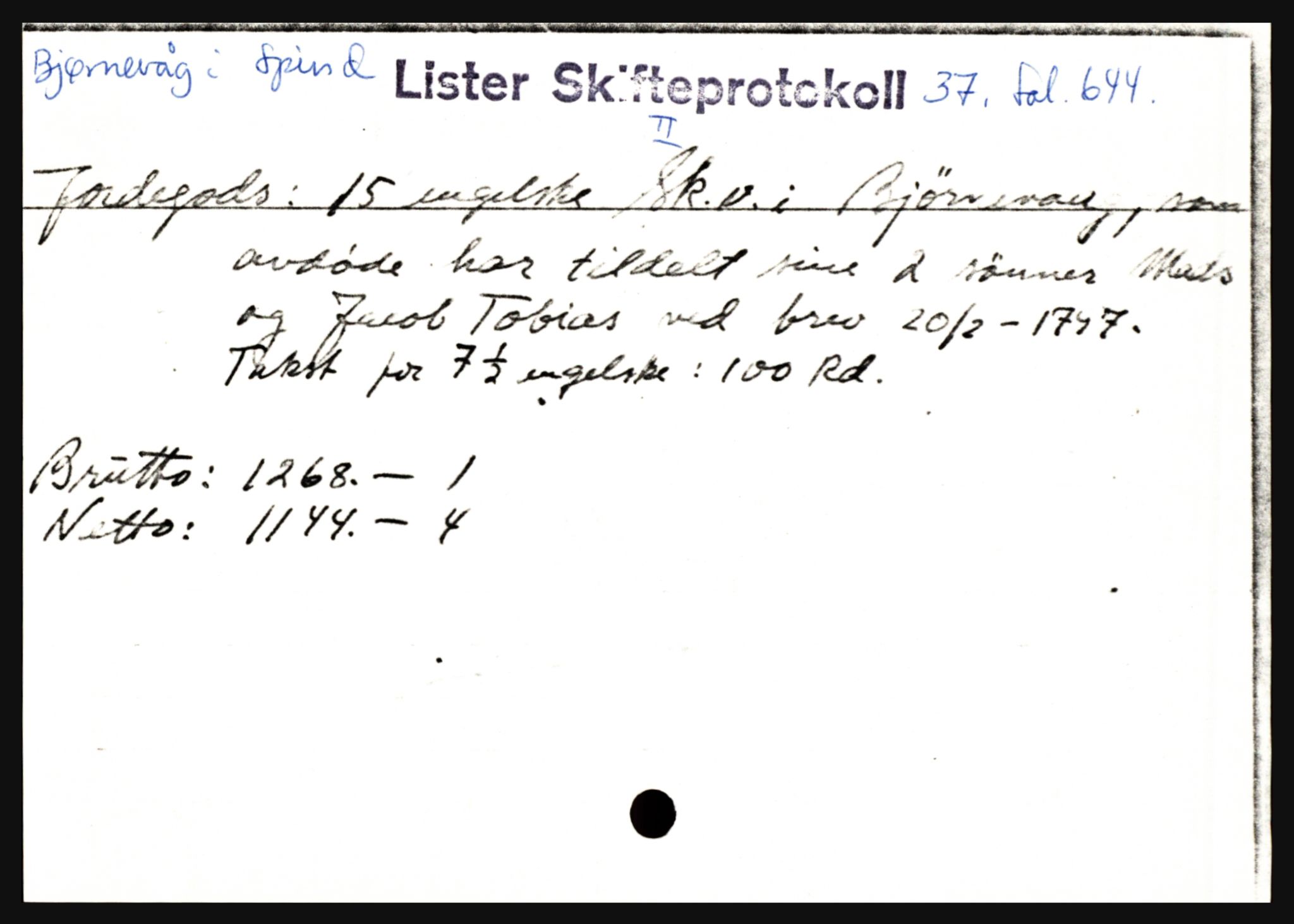 Lister sorenskriveri, AV/SAK-1221-0003/H, s. 2697