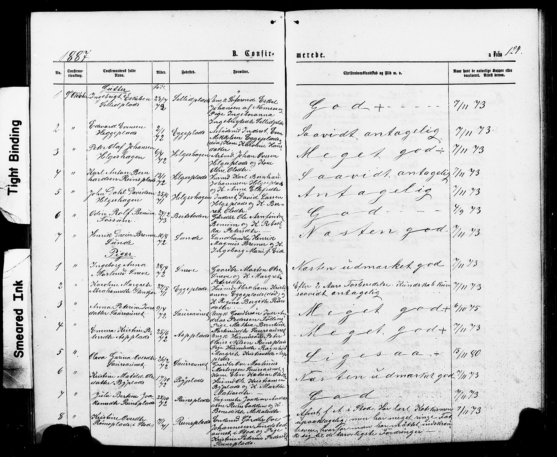 Ministerialprotokoller, klokkerbøker og fødselsregistre - Nord-Trøndelag, SAT/A-1458/740/L0380: Klokkerbok nr. 740C01, 1868-1902, s. 124