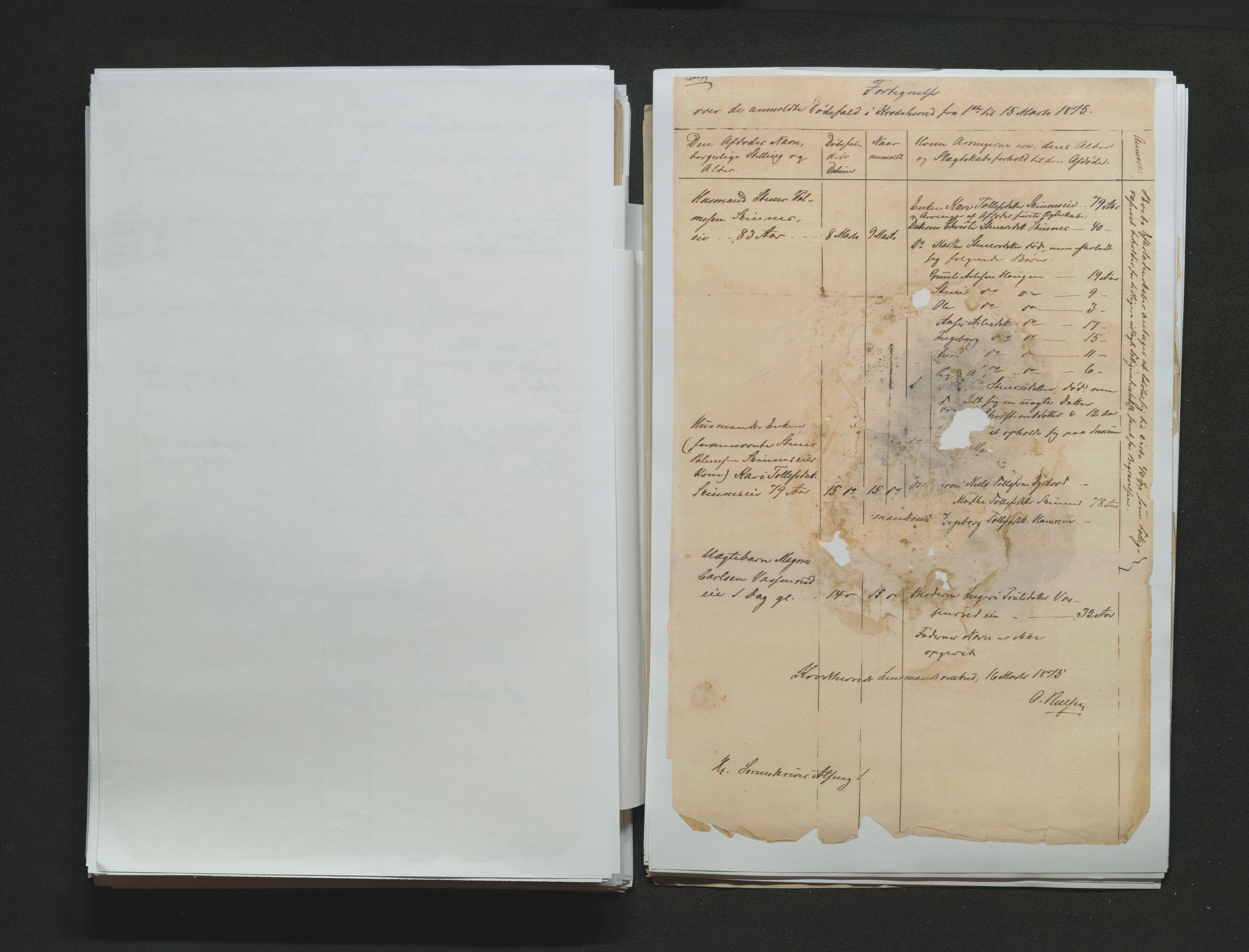 Eiker, Modum og Sigdal sorenskriveri, AV/SAKO-A-123/H/Ha/Hab/L0014: Dødsfallsmeldinger, 1874-1877, s. 323