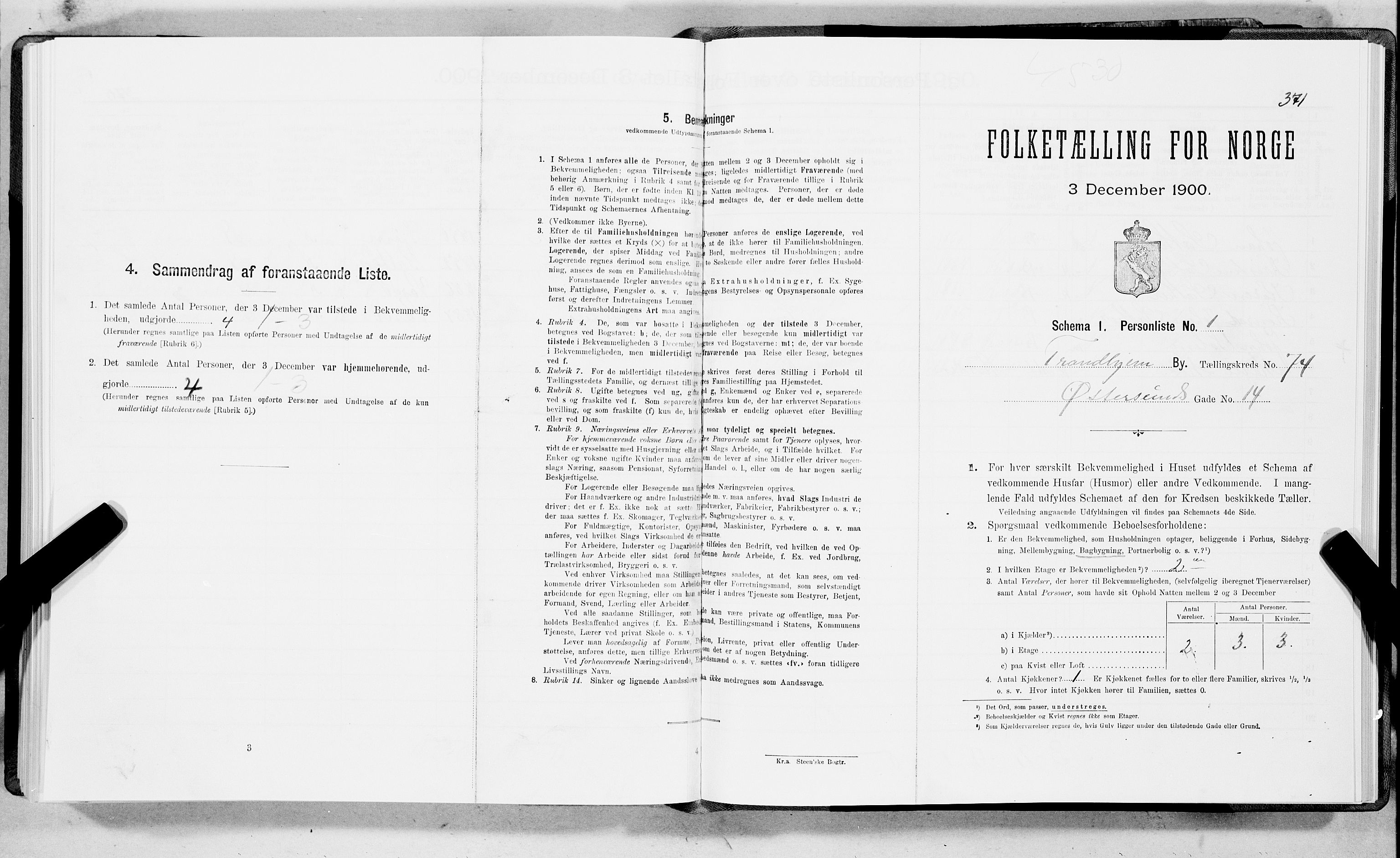 SAT, Folketelling 1900 for 1601 Trondheim kjøpstad, 1900, s. 14761