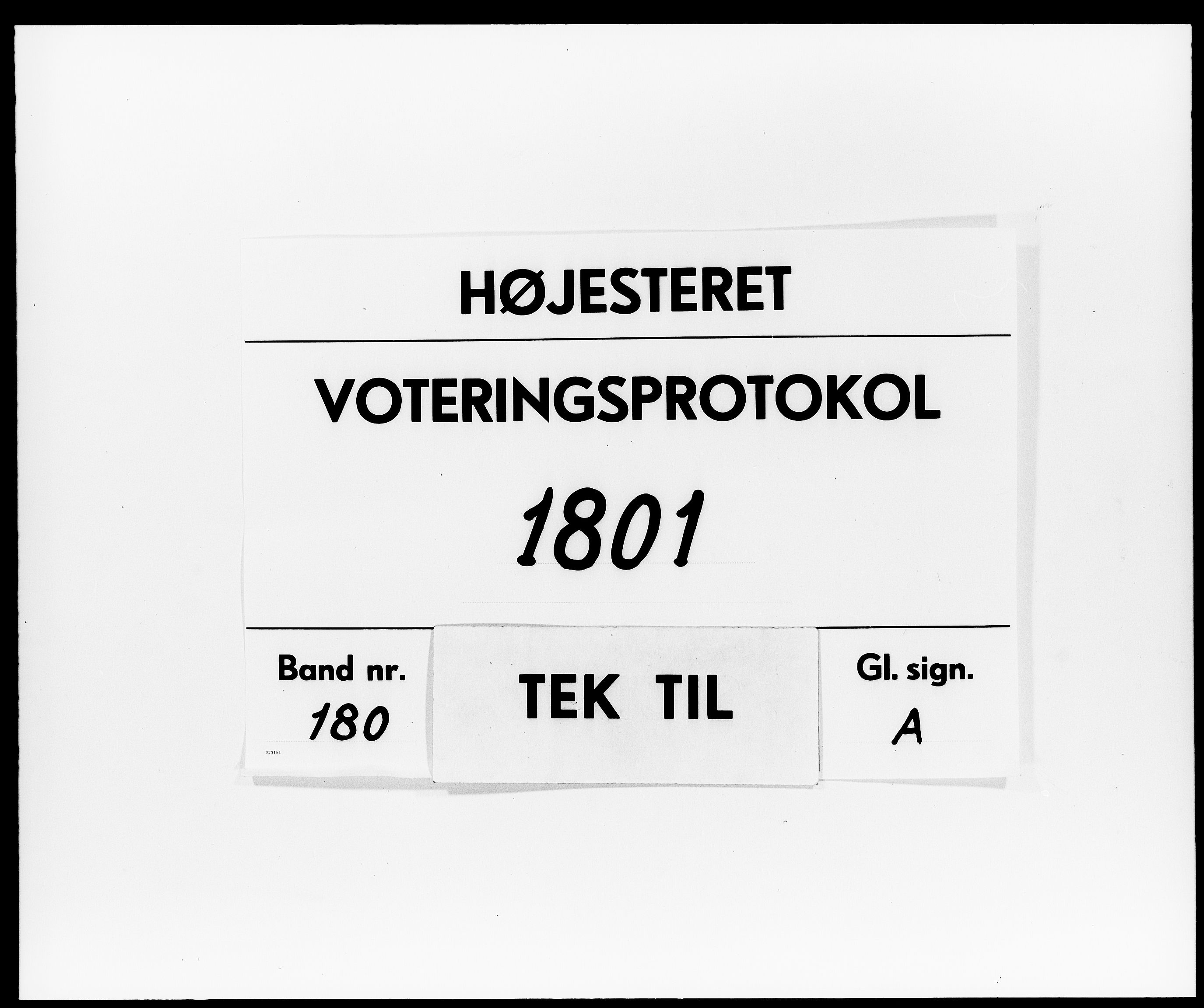 Højesteret, DRA/A-0009, 1801