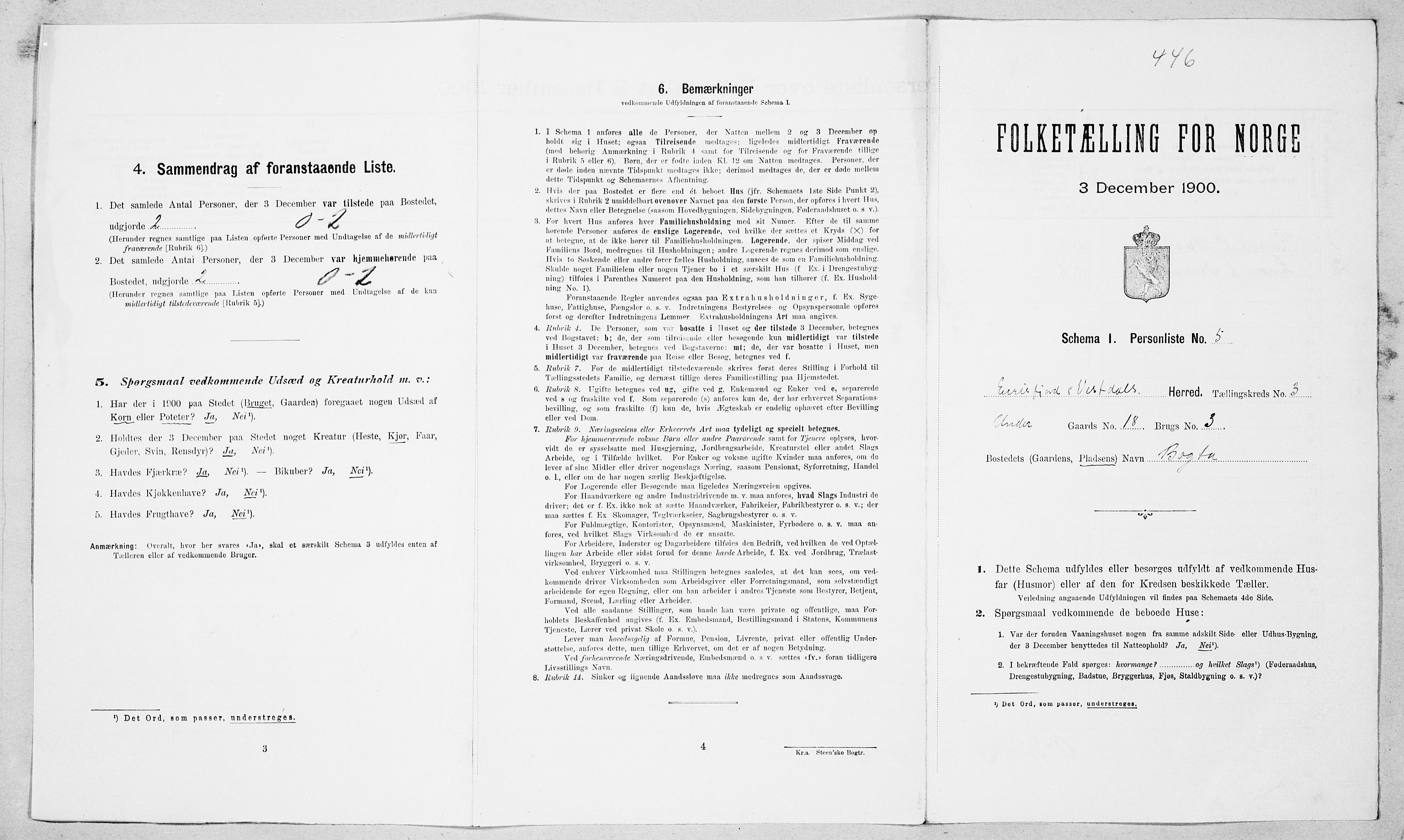 SAT, Folketelling 1900 for 1542 Eresfjord og Vistdal herred, 1900, s. 207