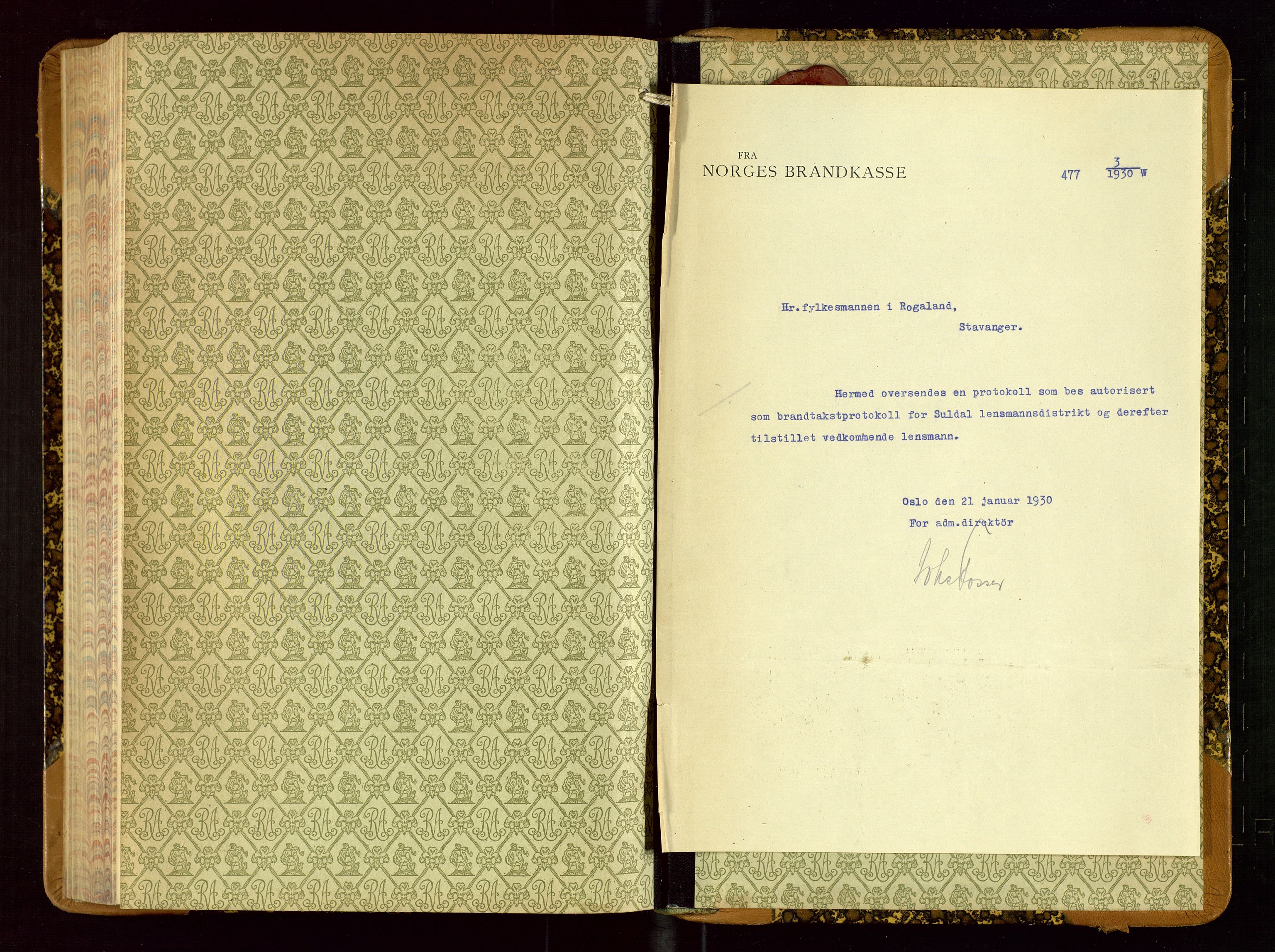Suldal lensmannskontor, AV/SAST-A-100419/Gob/L0003: Branntakstprotokoll, 1924-1955