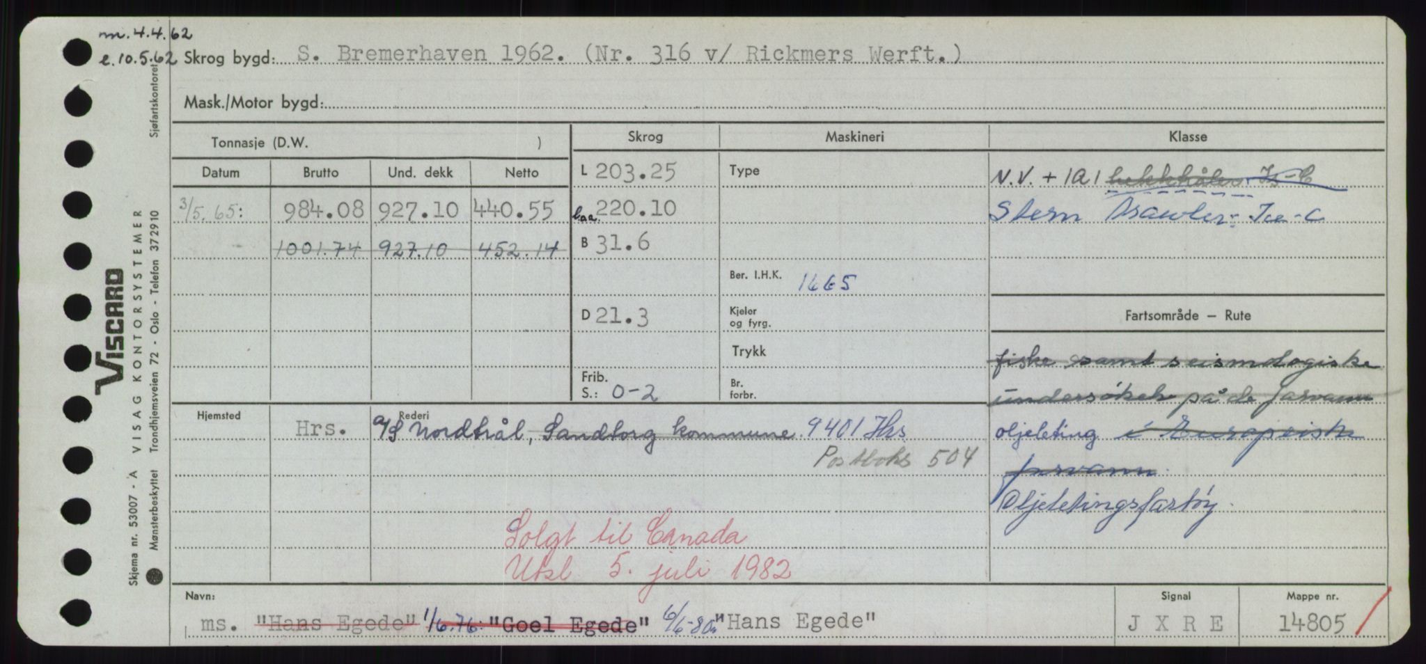 Sjøfartsdirektoratet med forløpere, Skipsmålingen, RA/S-1627/H/Hd/L0014: Fartøy, H-Havl, s. 213