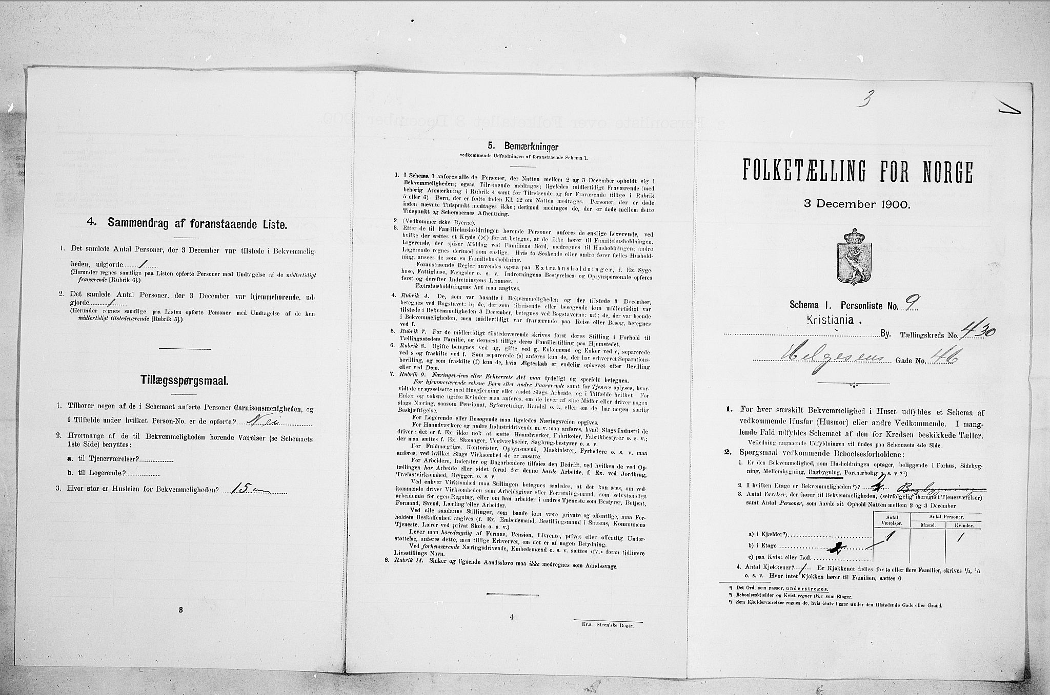 SAO, Folketelling 1900 for 0301 Kristiania kjøpstad, 1900, s. 36094