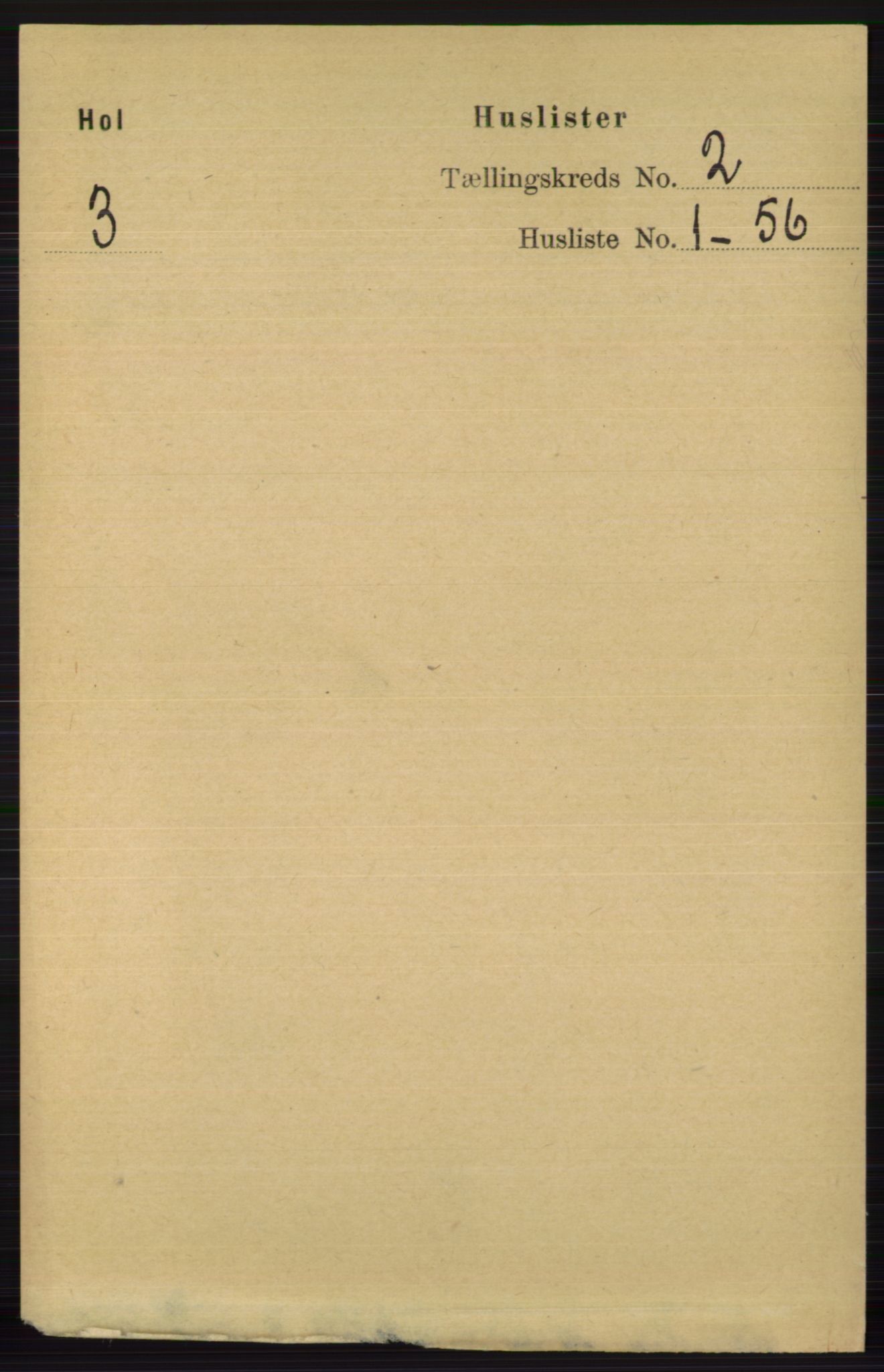 RA, Folketelling 1891 for 0620 Hol herred, 1891, s. 282