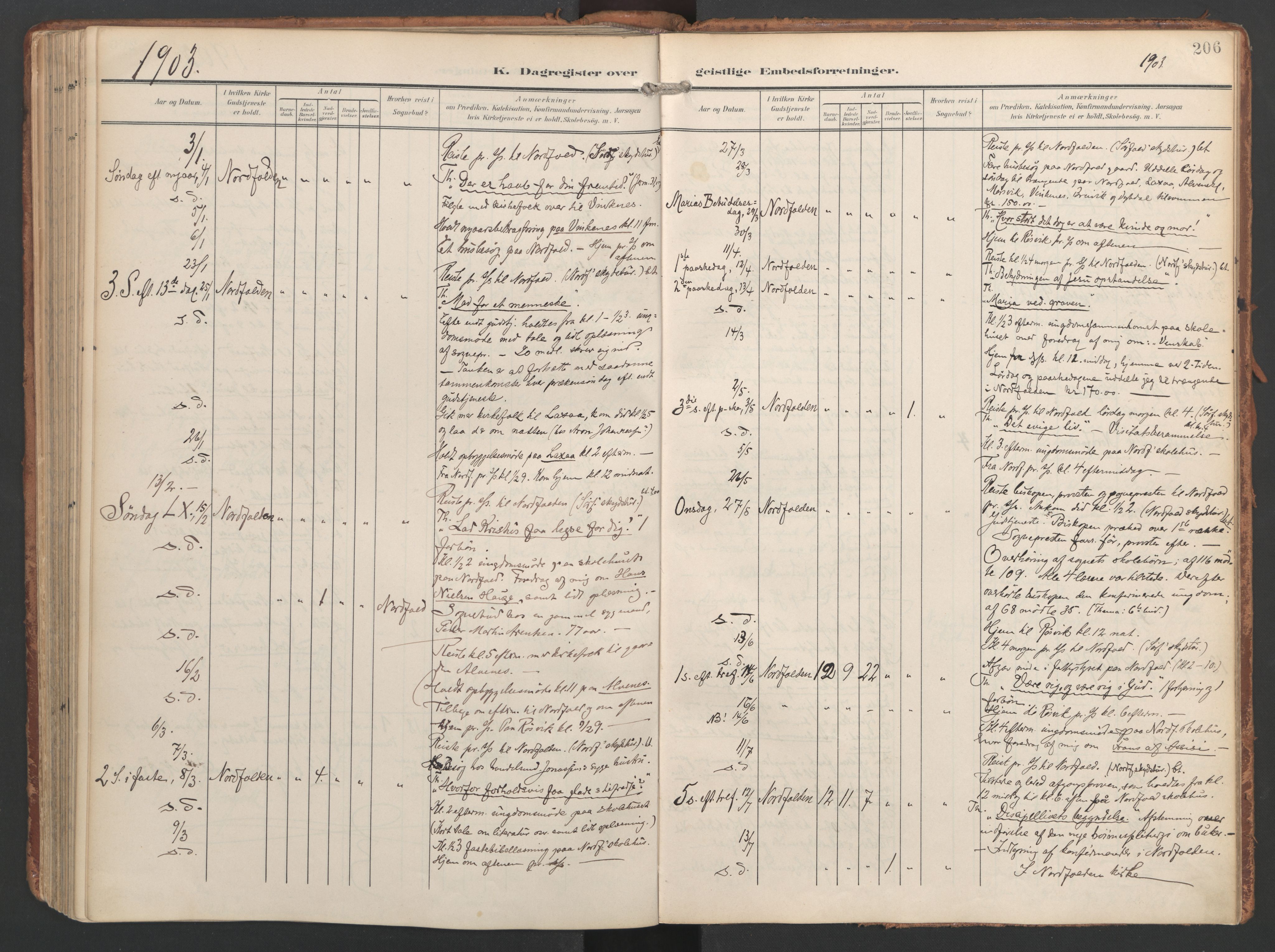 Ministerialprotokoller, klokkerbøker og fødselsregistre - Nordland, SAT/A-1459/858/L0832: Ministerialbok nr. 858A02, 1902-1915, s. 206