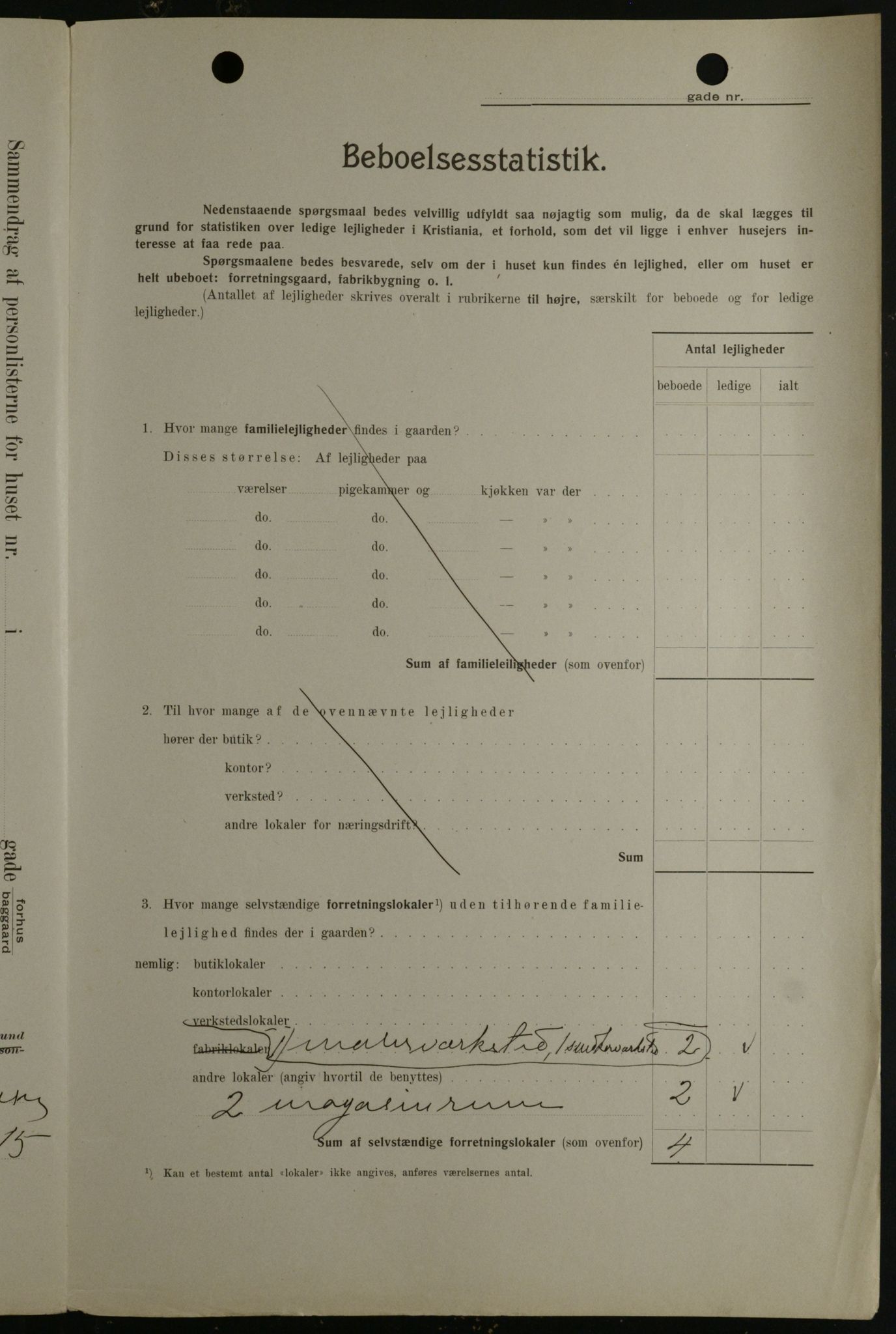 OBA, Kommunal folketelling 1.2.1908 for Kristiania kjøpstad, 1908, s. 74751