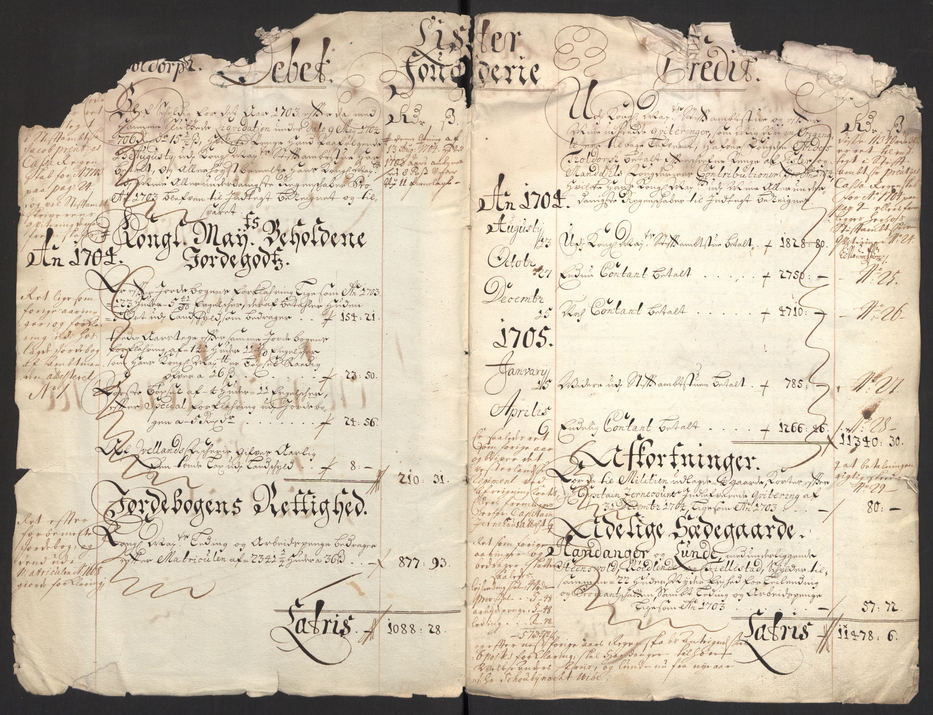 Rentekammeret inntil 1814, Reviderte regnskaper, Fogderegnskap, RA/EA-4092/R43/L2550: Fogderegnskap Lista og Mandal, 1703-1704, s. 223