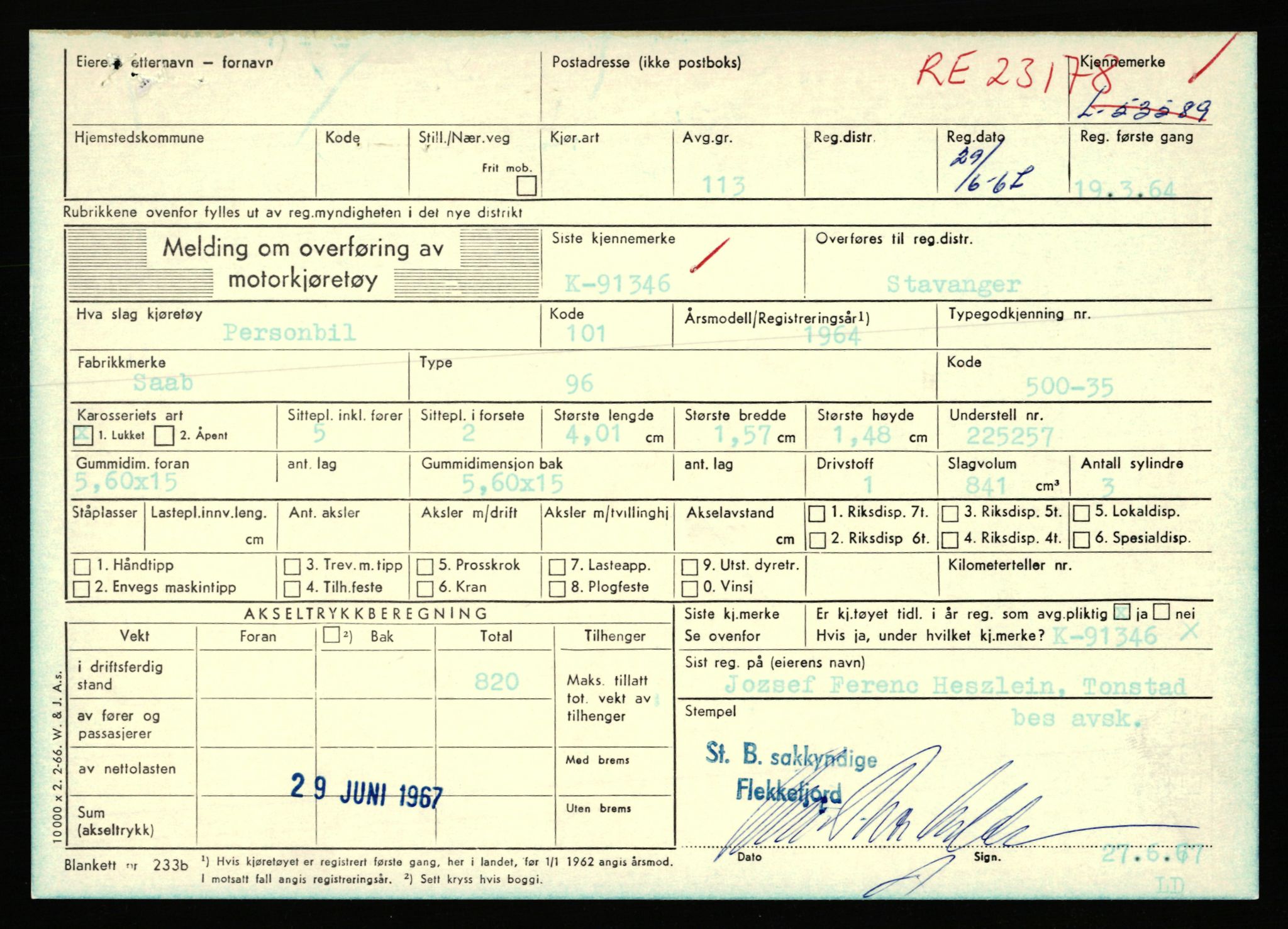 Stavanger trafikkstasjon, AV/SAST-A-101942/0/F/L0053: L-52900 - L-54199, 1930-1971, s. 1707