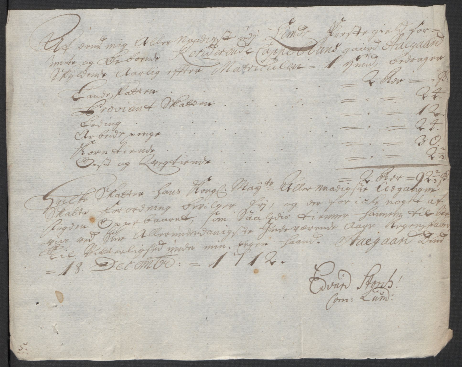 Rentekammeret inntil 1814, Reviderte regnskaper, Fogderegnskap, RA/EA-4092/R43/L2555: Fogderegnskap Lista og Mandal, 1712, s. 208