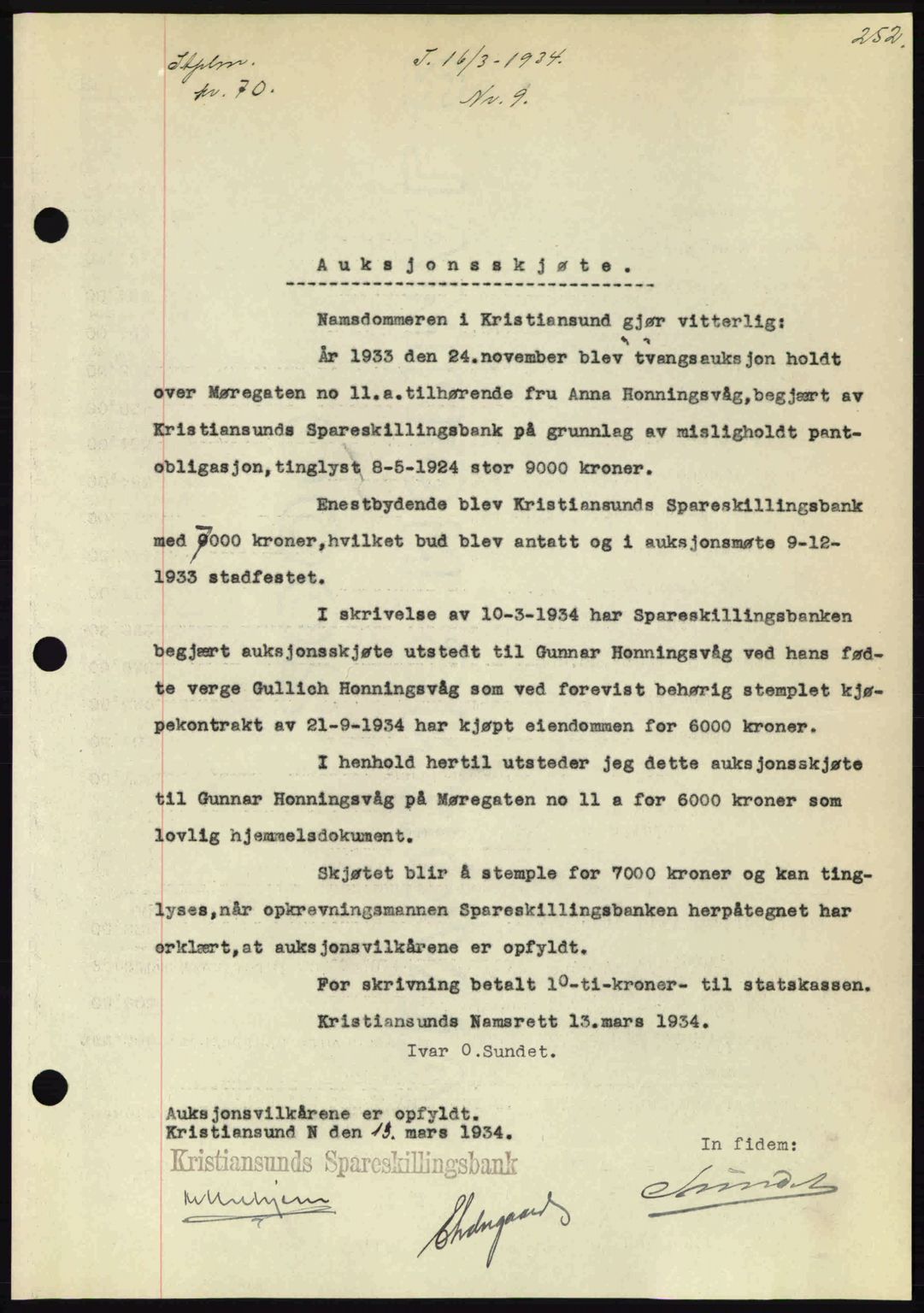 Kristiansund byfogd, SAT/A-4587/A/27: Pantebok nr. 27, 1933-1934, Tingl.dato: 16.03.1934