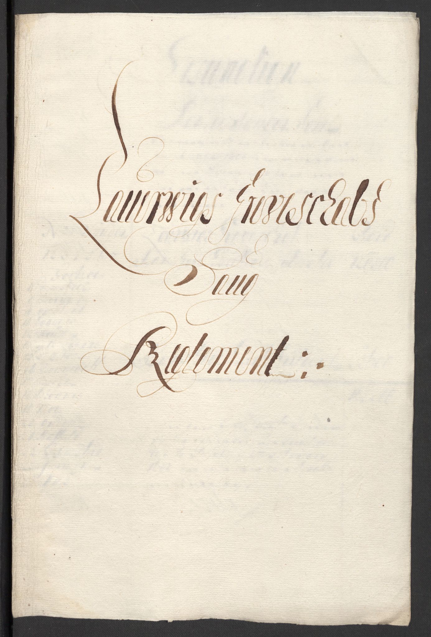 Rentekammeret inntil 1814, Reviderte regnskaper, Fogderegnskap, RA/EA-4092/R33/L1975: Fogderegnskap Larvik grevskap, 1696-1697, s. 135