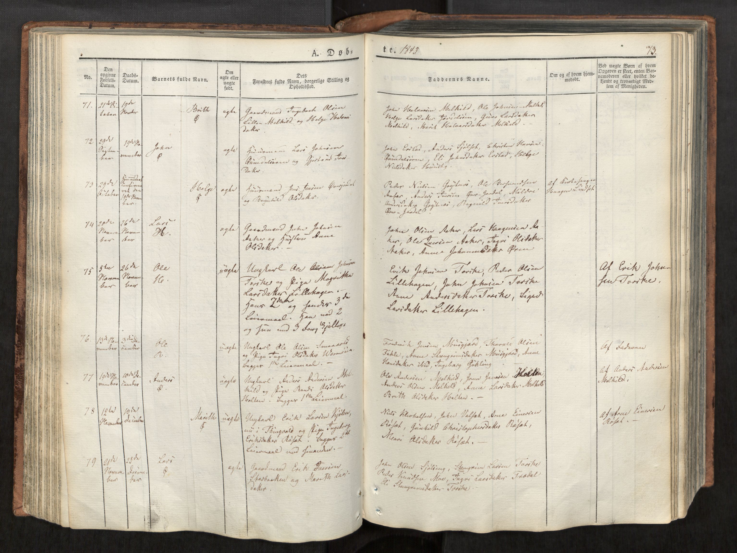 Ministerialprotokoller, klokkerbøker og fødselsregistre - Møre og Romsdal, AV/SAT-A-1454/590/L1012: Ministerialbok nr. 590A04, 1832-1846, s. 73