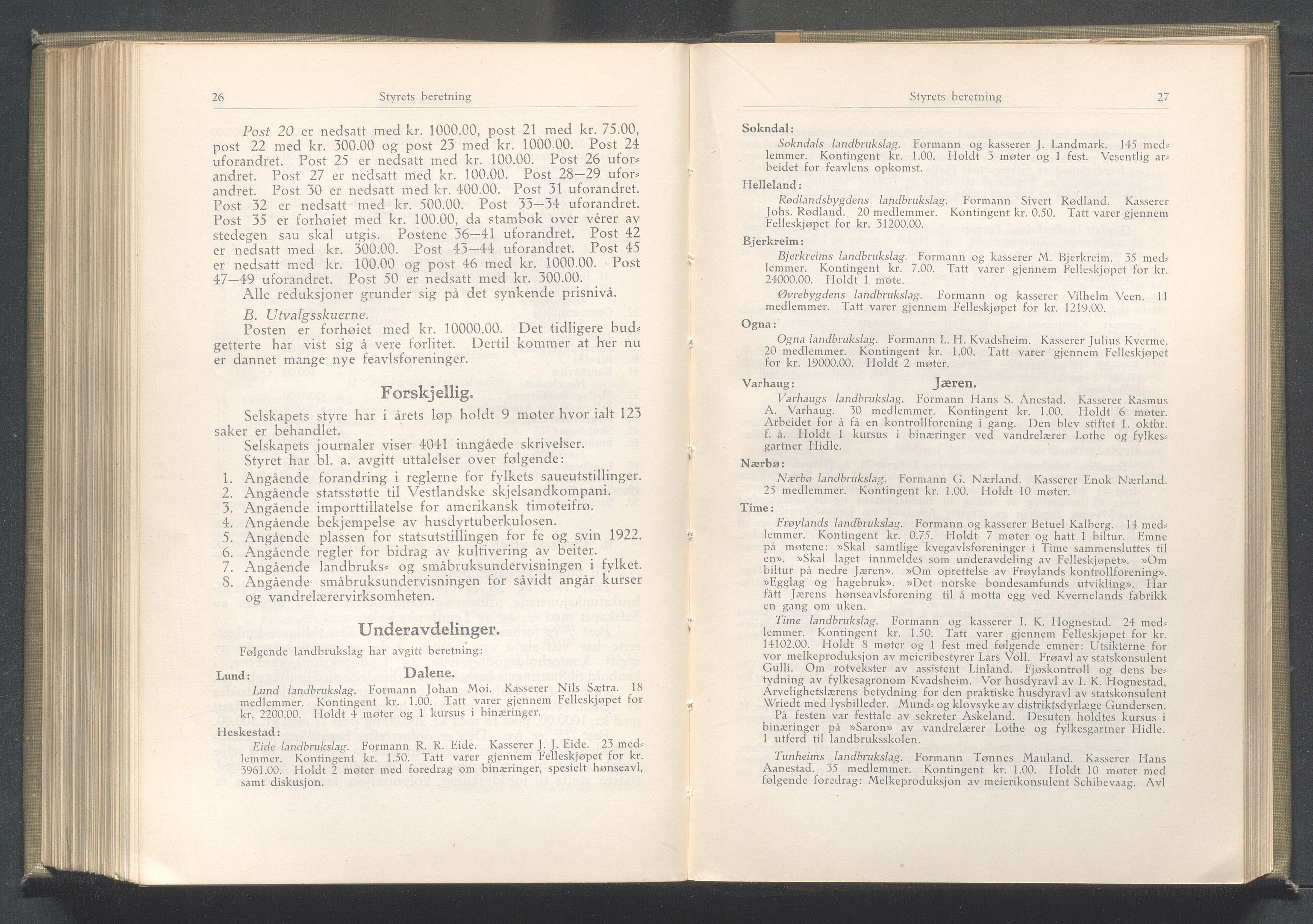 Rogaland fylkeskommune - Fylkesrådmannen , IKAR/A-900/A/Aa/Aaa/L0042: Møtebok , 1923, s. 26-27