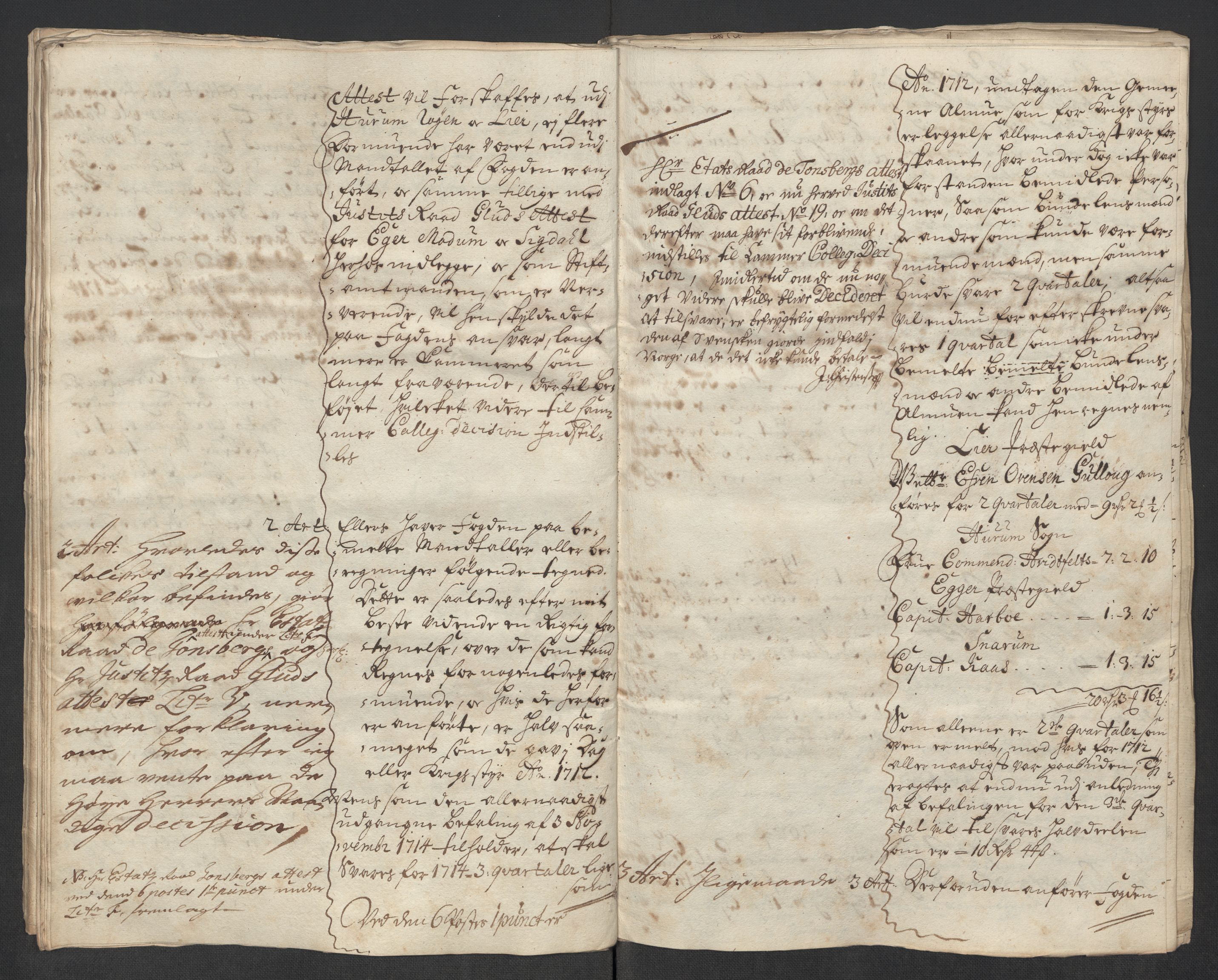 Rentekammeret inntil 1814, Reviderte regnskaper, Fogderegnskap, AV/RA-EA-4092/R31/L1709: Fogderegnskap Hurum, Røyken, Eiker, Lier og Buskerud, 1714, s. 160