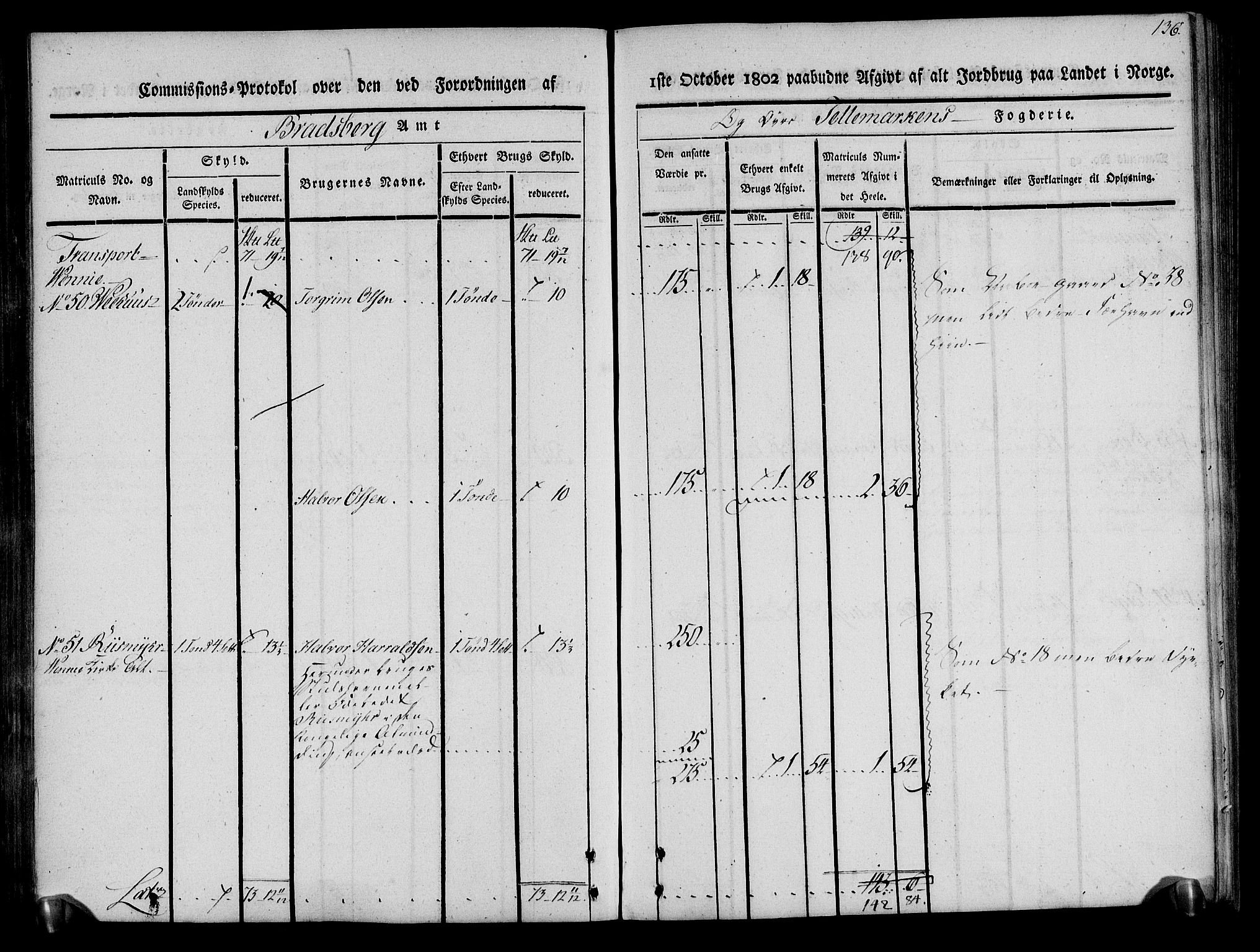 Rentekammeret inntil 1814, Realistisk ordnet avdeling, RA/EA-4070/N/Ne/Nea/L0075: Øvre Telemarken fogderi. Kommisjonsprotokoll for fogderiets vestre del - Kviteseid, Vinje, Moland [):Fyresdal] og Lårdal prestegjeld., 1803, s. 137