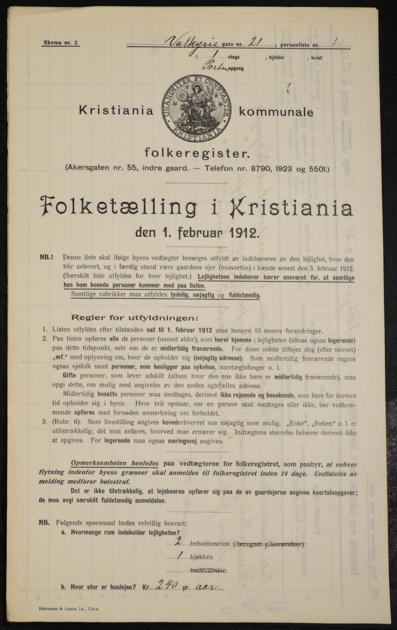 OBA, Kommunal folketelling 1.2.1912 for Kristiania, 1912, s. 121803