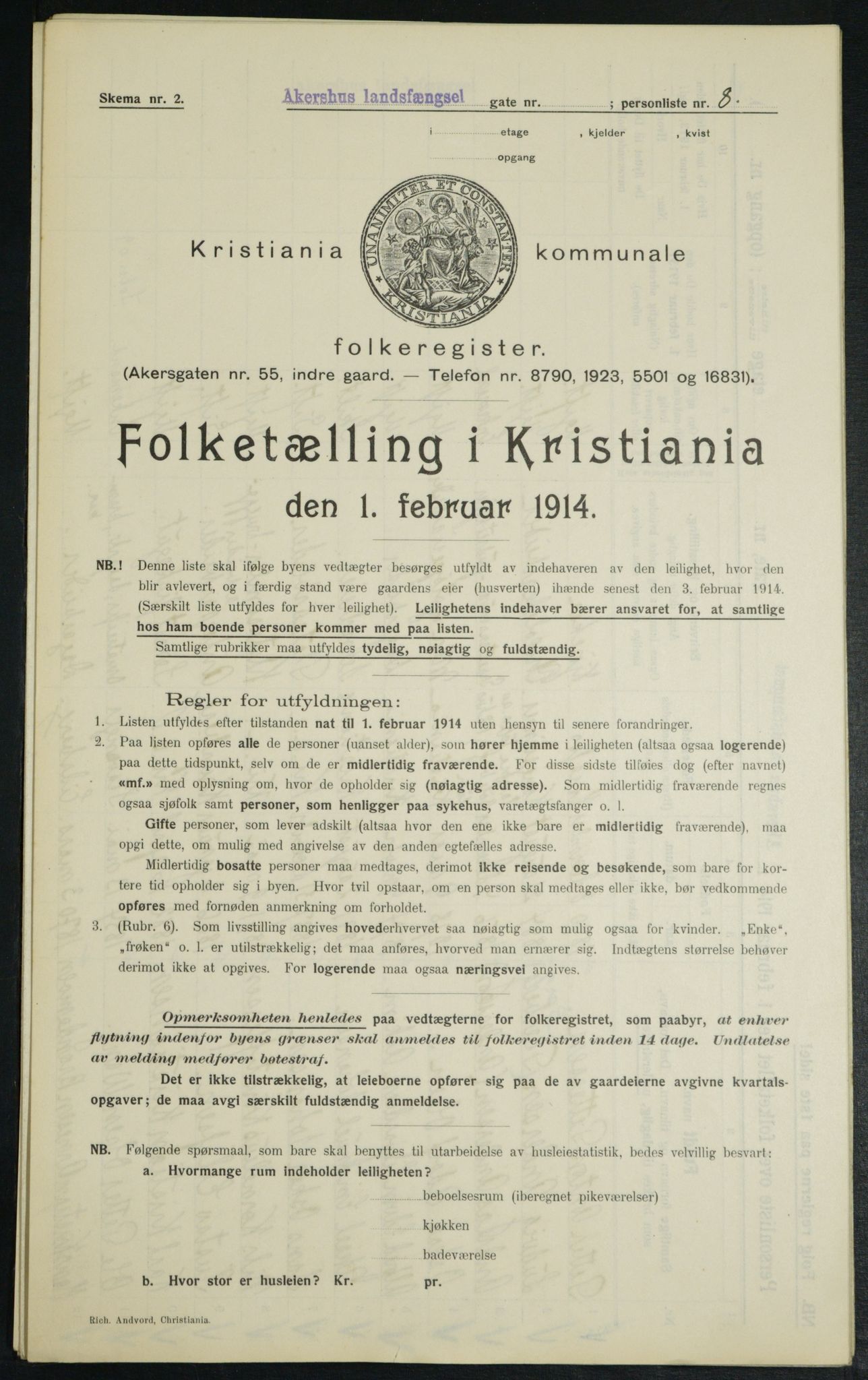 OBA, Kommunal folketelling 1.2.1914 for Kristiania, 1914, s. 24238