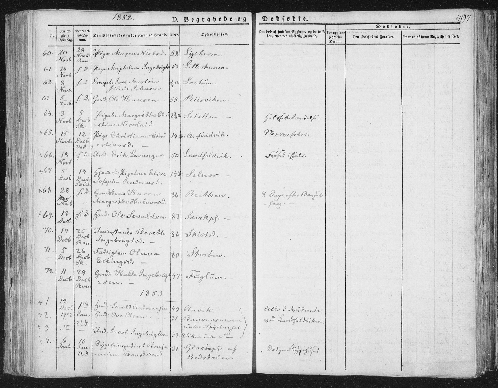 Ministerialprotokoller, klokkerbøker og fødselsregistre - Nord-Trøndelag, SAT/A-1458/764/L0552: Ministerialbok nr. 764A07b, 1824-1865, s. 497