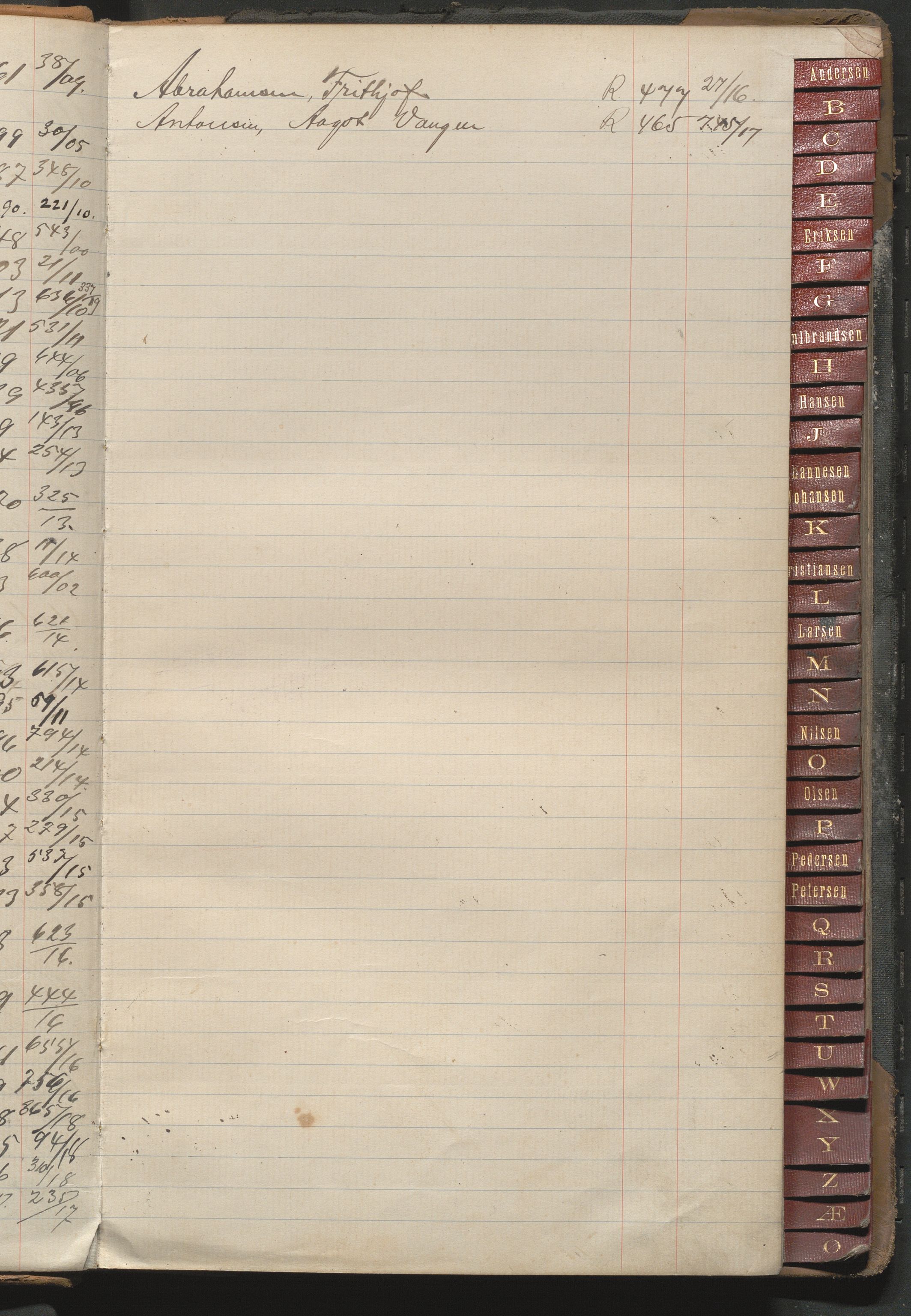 Fattigvesenet, OBA/A-20045/Fr/L0007: Register for refusjoner, 1917-1918, s. 7