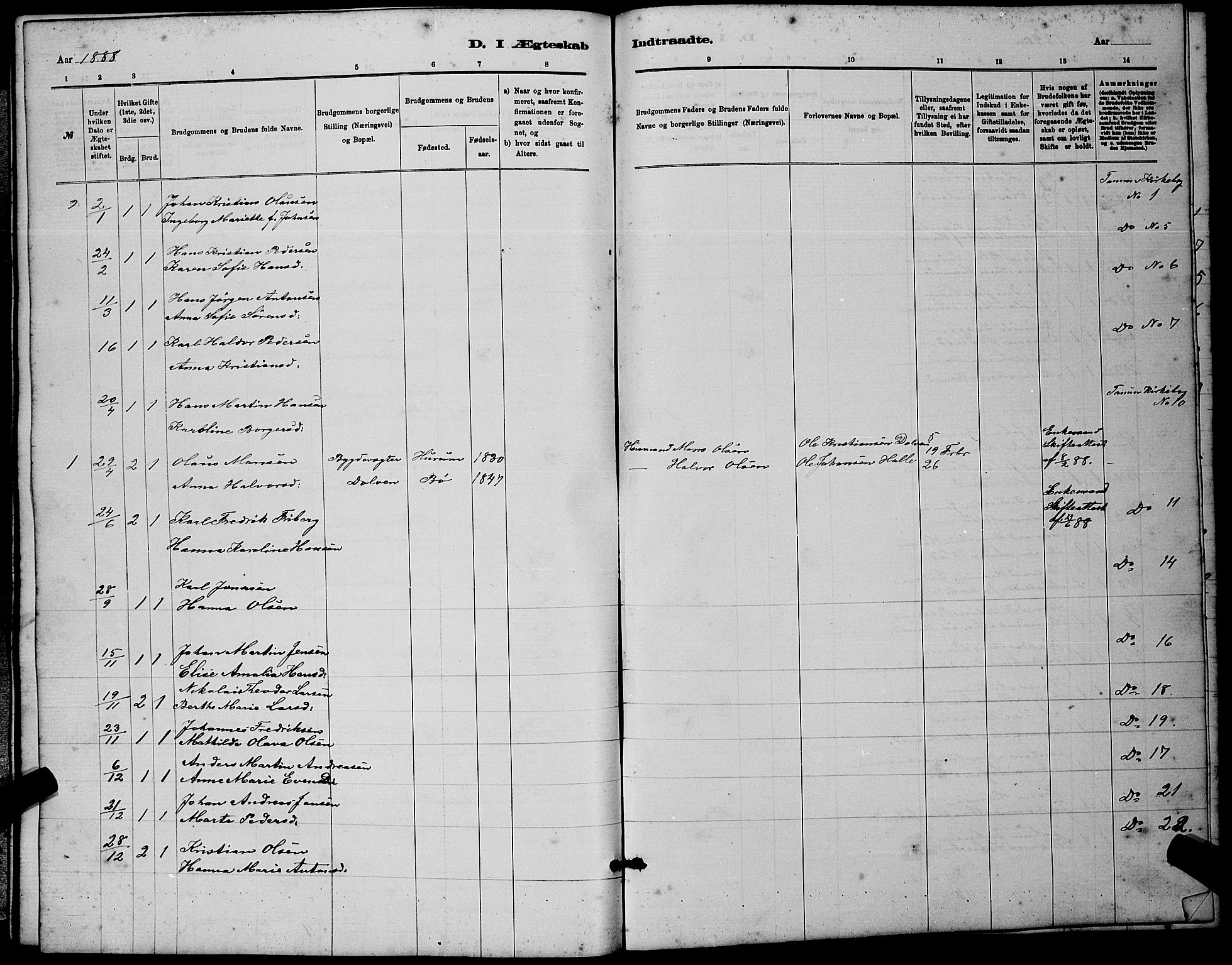 Brunlanes kirkebøker, AV/SAKO-A-342/G/Gb/L0002: Klokkerbok nr. II 2, 1878-1902