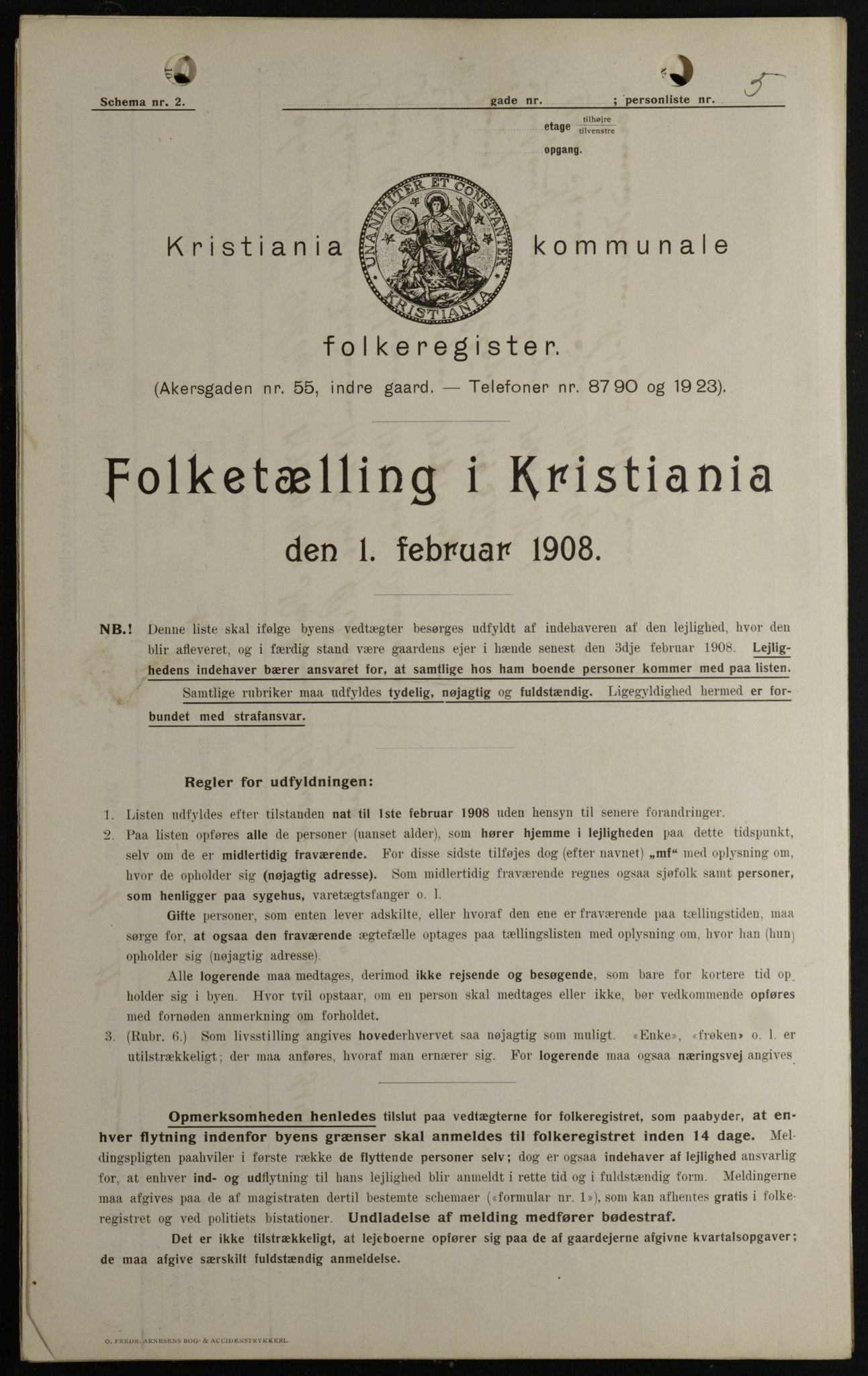 OBA, Kommunal folketelling 1.2.1908 for Kristiania kjøpstad, 1908, s. 64036