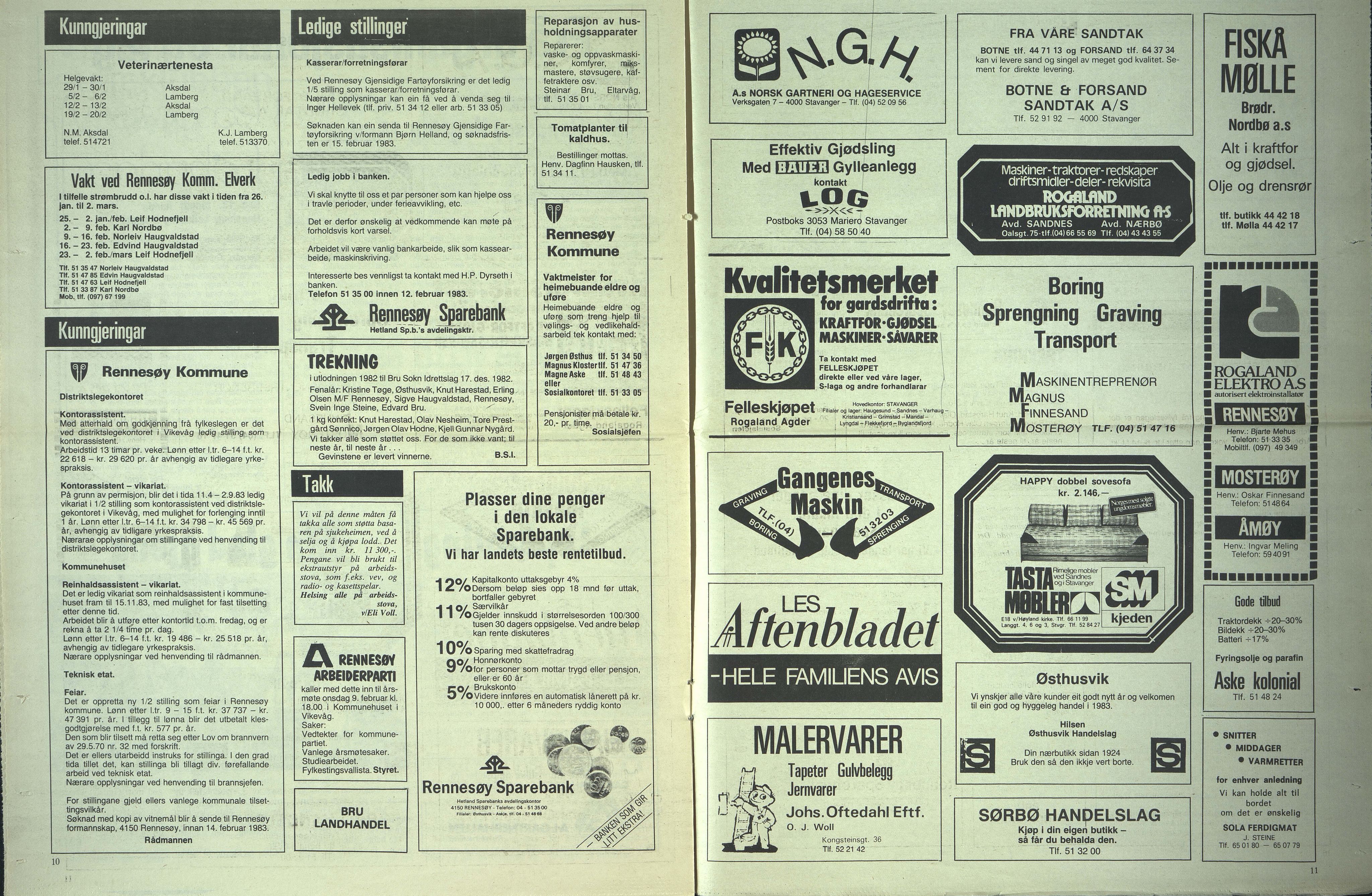 Rennesøy kommune. Heimdrag, lokalavis, BYST/A-0750/X/Xa/L0005: Heimdrag 1983, 1983