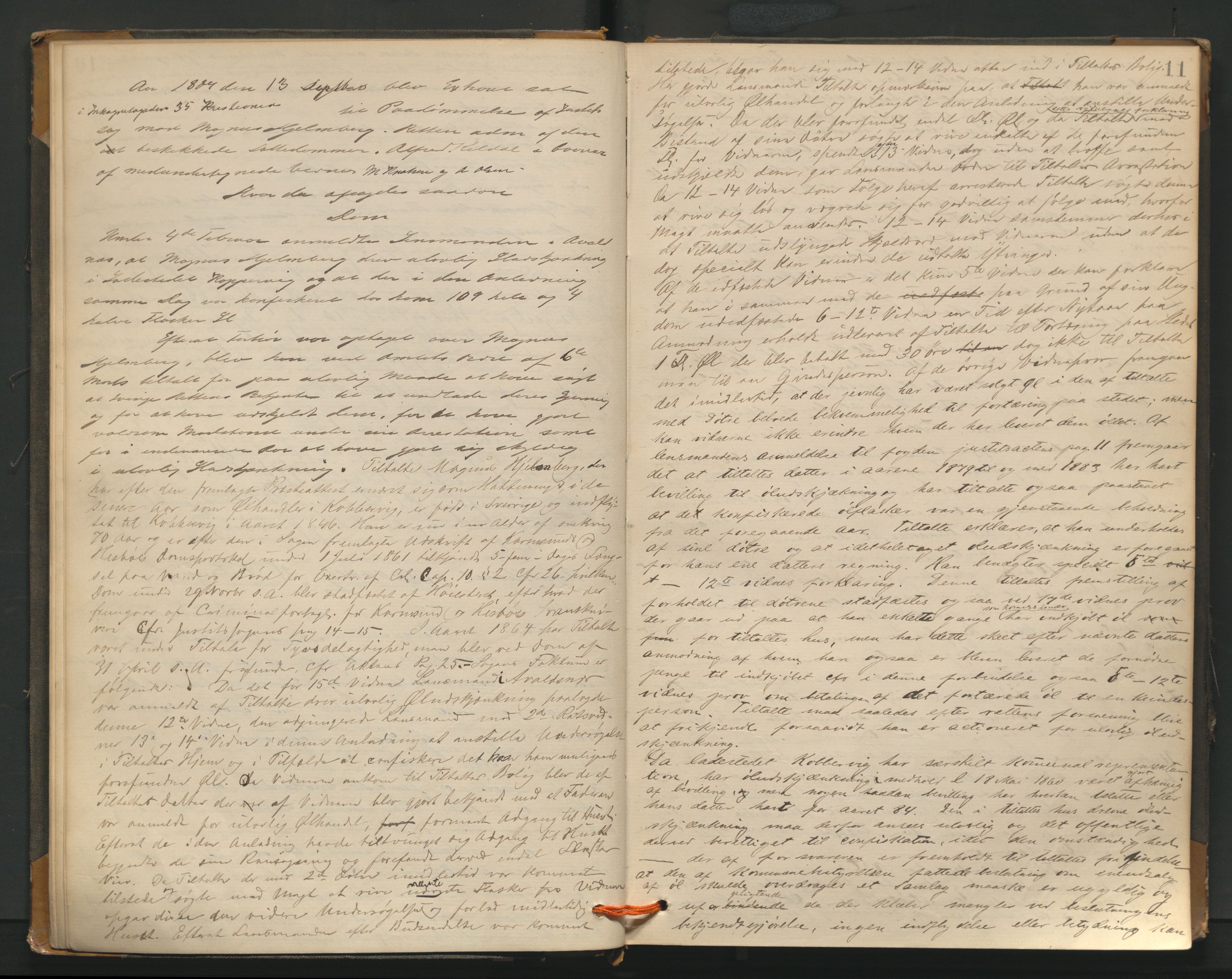 Haugesund tingrett, AV/SAST-A-101415/01/V/VB/VBd/L0001: Ekstrarettsprotokoll, 1883, s. 11