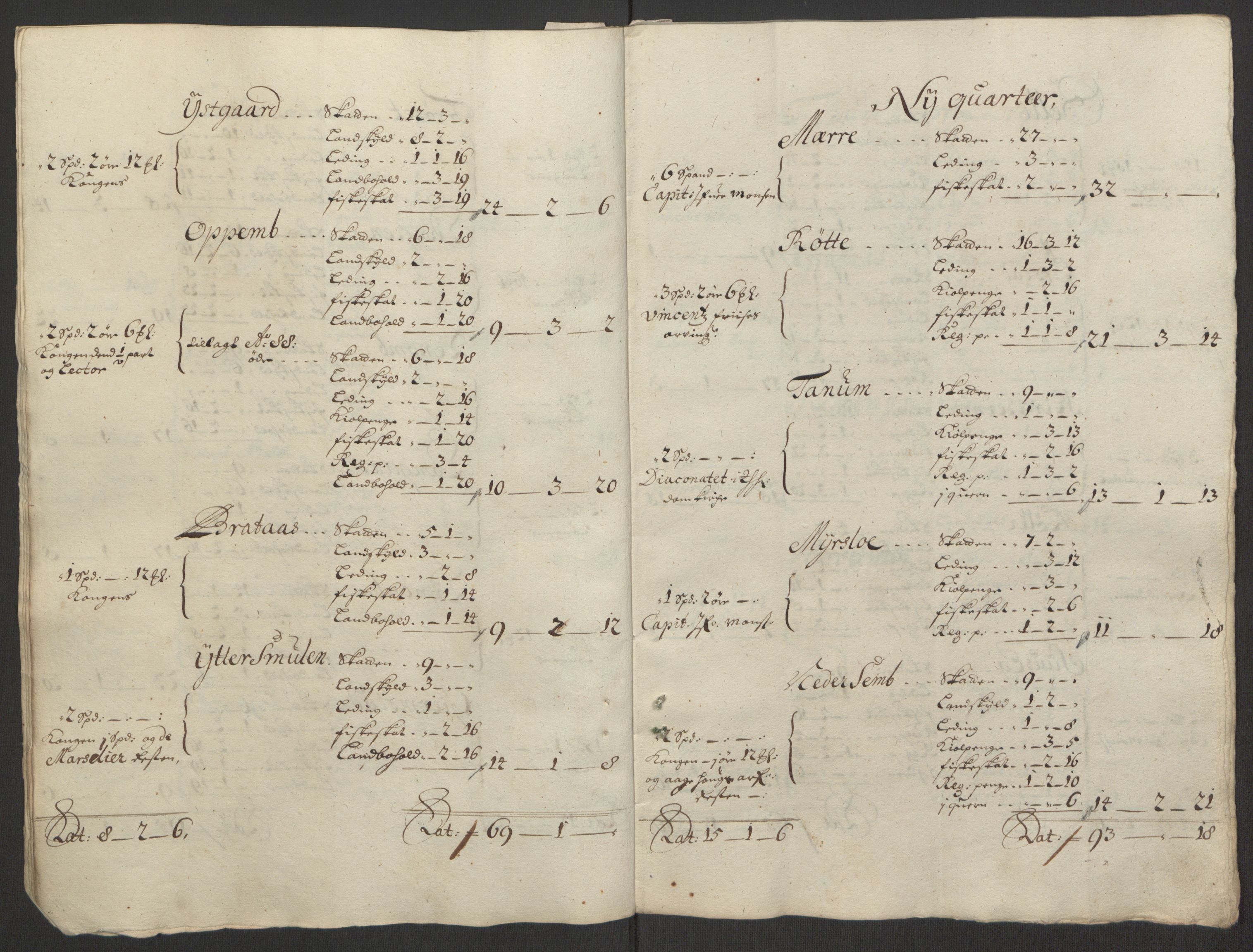 Rentekammeret inntil 1814, Reviderte regnskaper, Fogderegnskap, AV/RA-EA-4092/R63/L4309: Fogderegnskap Inderøy, 1695-1697, s. 504