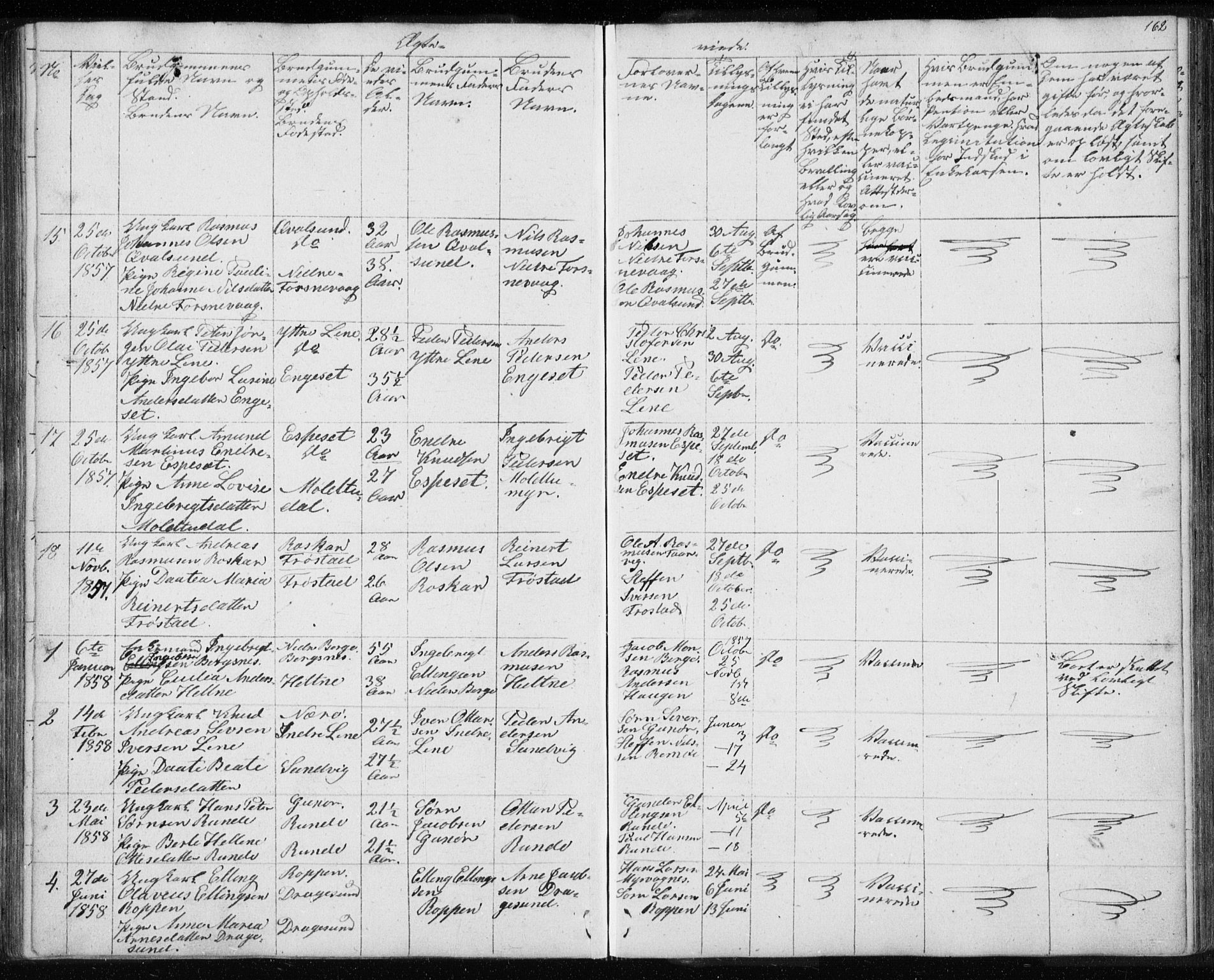 Ministerialprotokoller, klokkerbøker og fødselsregistre - Møre og Romsdal, AV/SAT-A-1454/507/L0079: Klokkerbok nr. 507C02, 1854-1877, s. 162