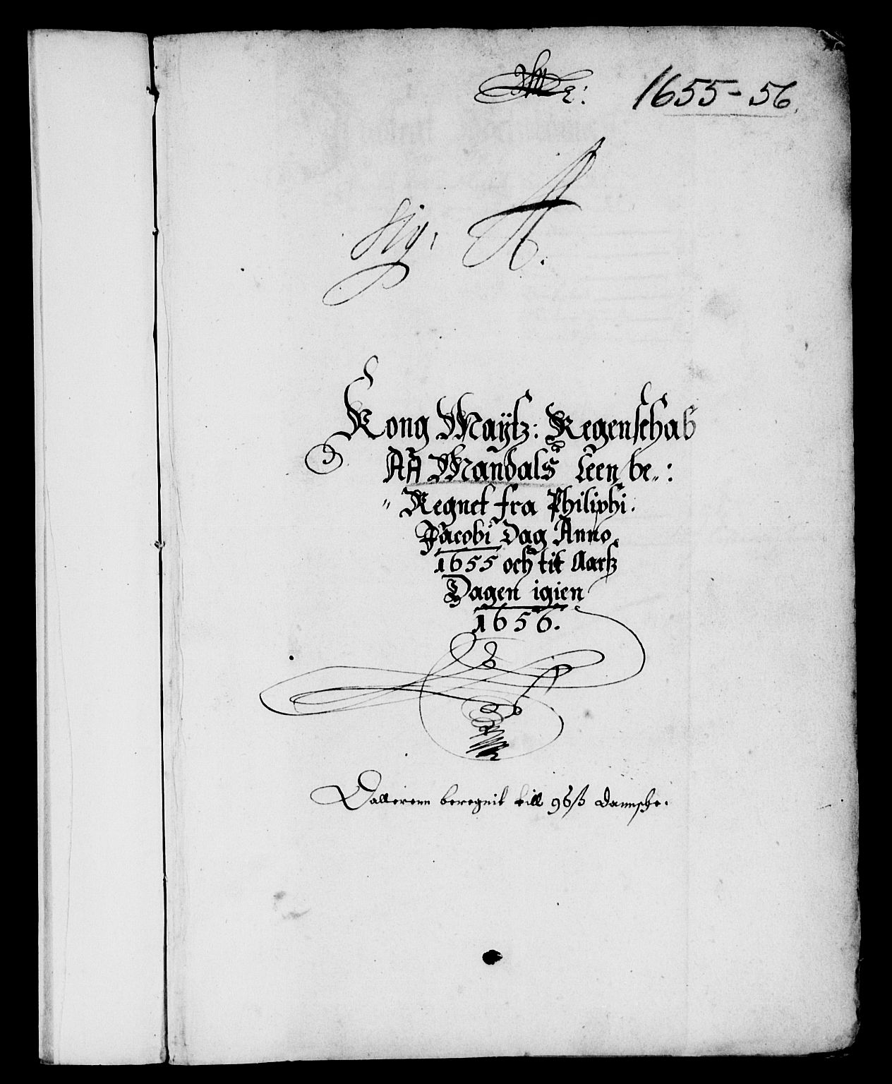 Rentekammeret inntil 1814, Reviderte regnskaper, Lensregnskaper, AV/RA-EA-5023/R/Rb/Rbq/L0043: Nedenes len. Mandals len. Råbyggelag., 1654-1656