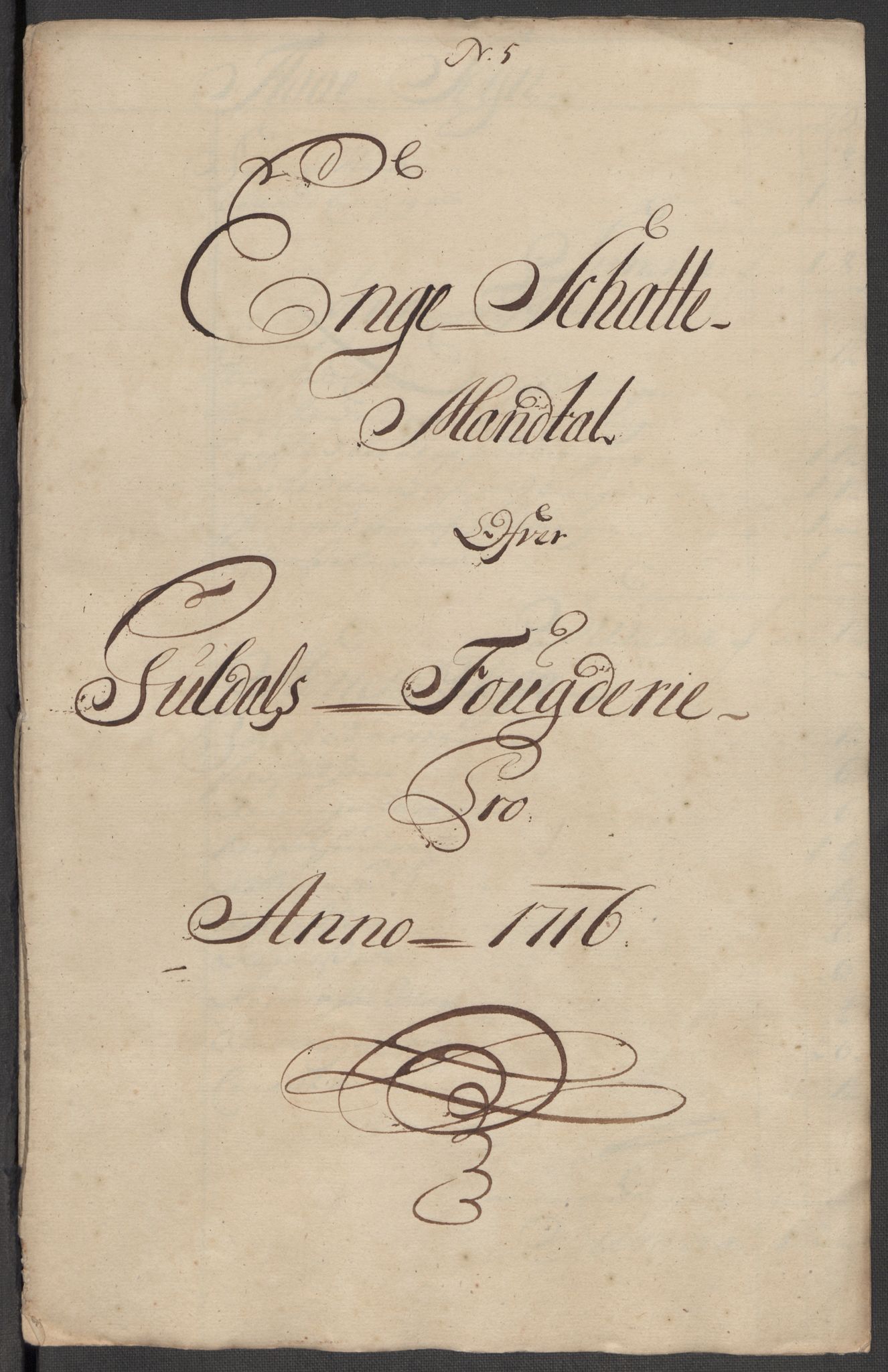 Rentekammeret inntil 1814, Reviderte regnskaper, Fogderegnskap, RA/EA-4092/R60/L3968: Fogderegnskap Orkdal og Gauldal, 1716, s. 3