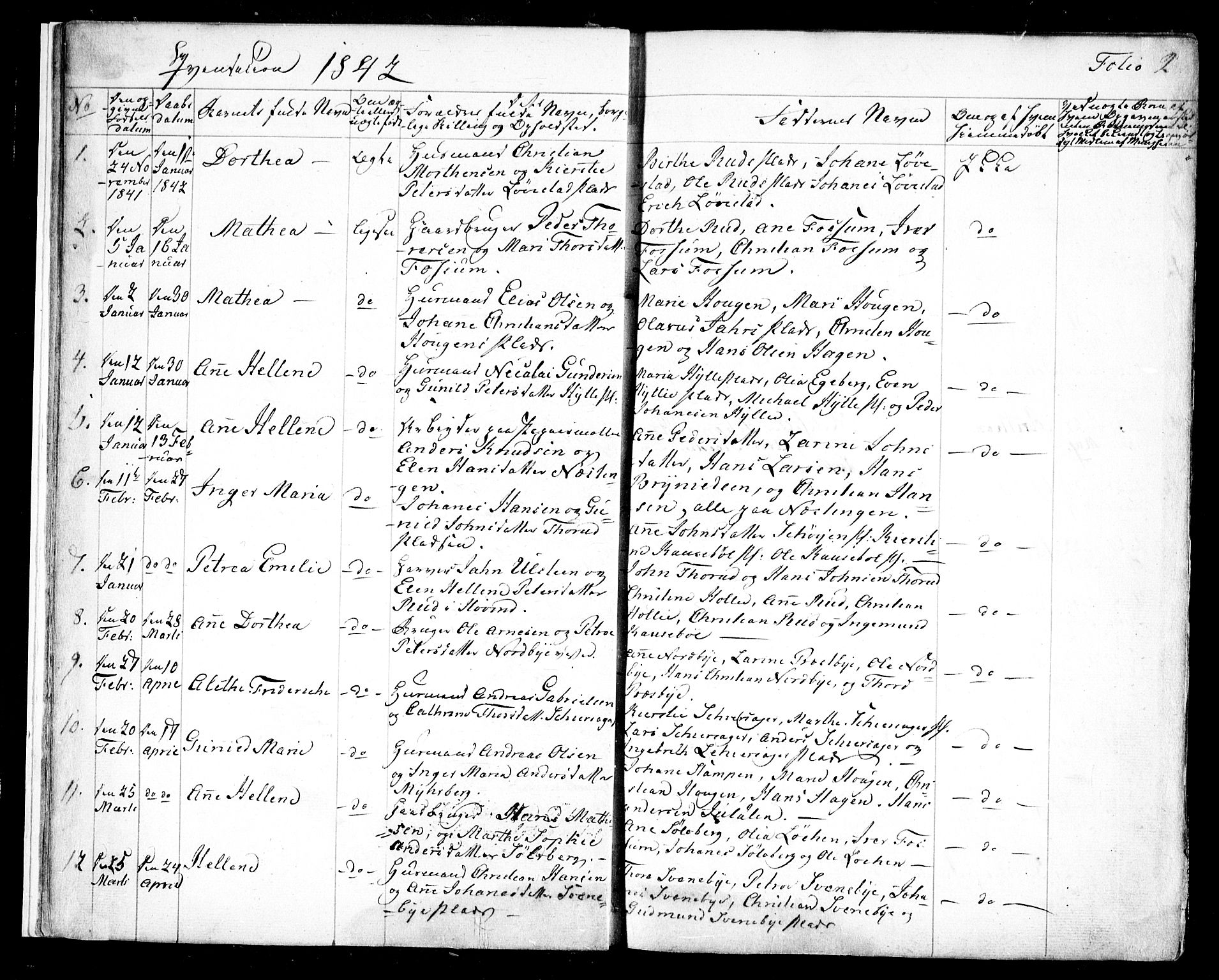 Spydeberg prestekontor Kirkebøker, SAO/A-10924/F/Fa/L0005: Ministerialbok nr. I 5, 1842-1862, s. 2